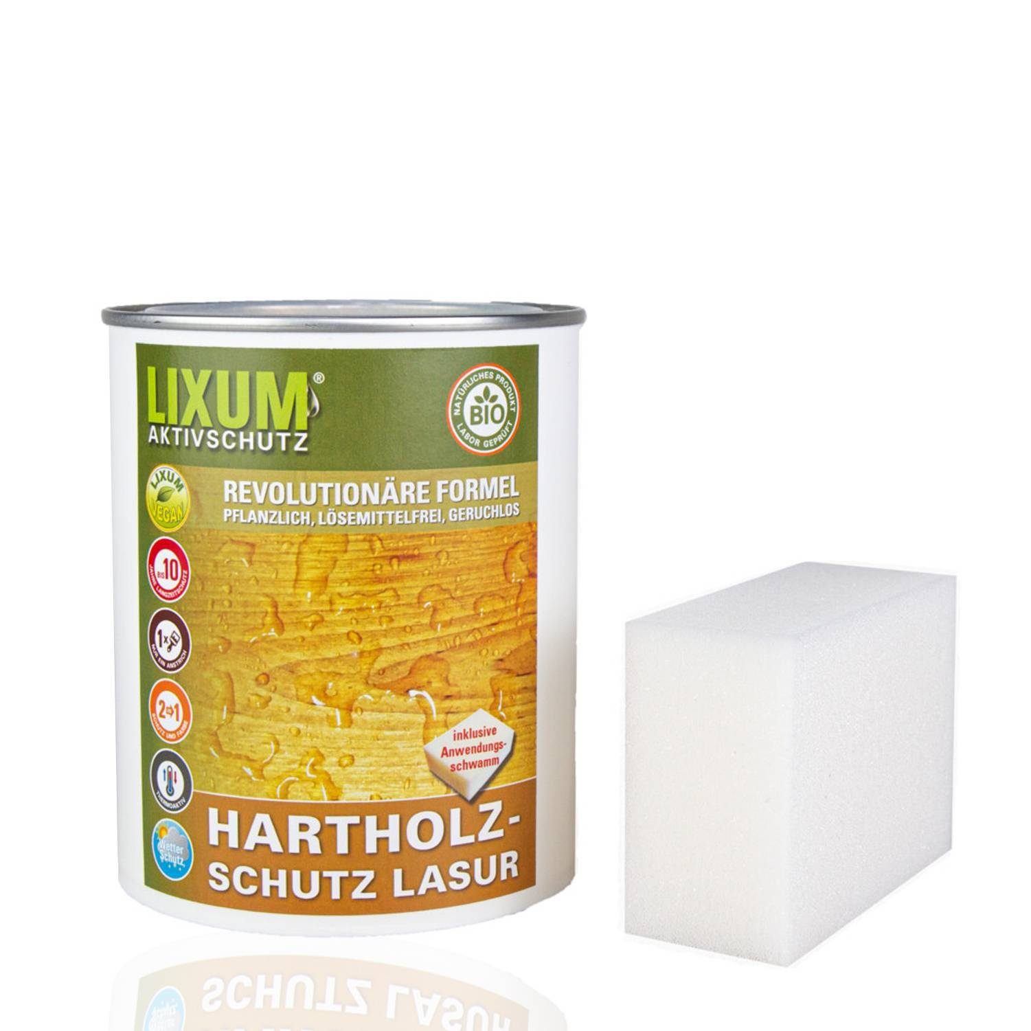 LIXUM Holzschutzlasur LIXUM Biologischer Holzschutz Hartholzschutz - Eiche