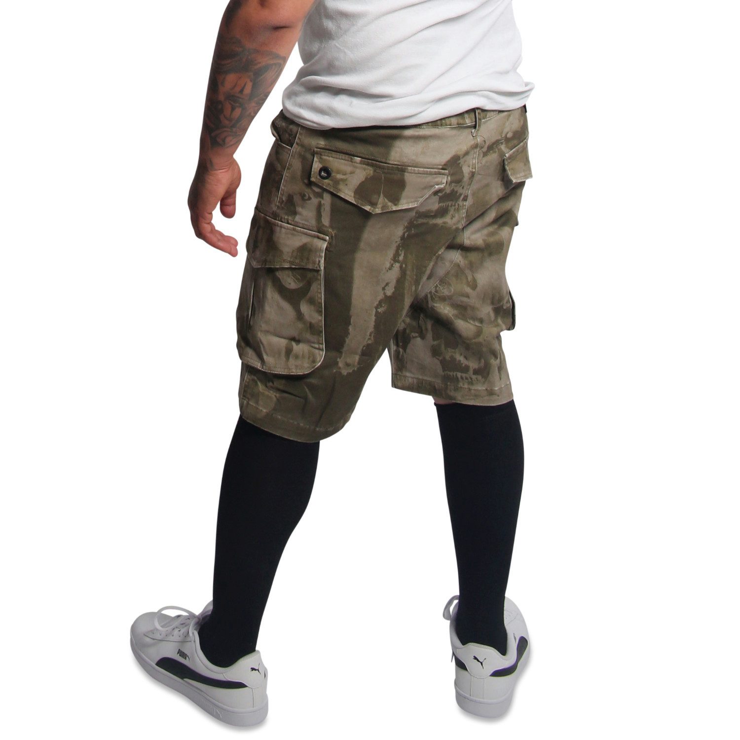 YAKUZA Cargoshorts Crashed Skull günstig online kaufen