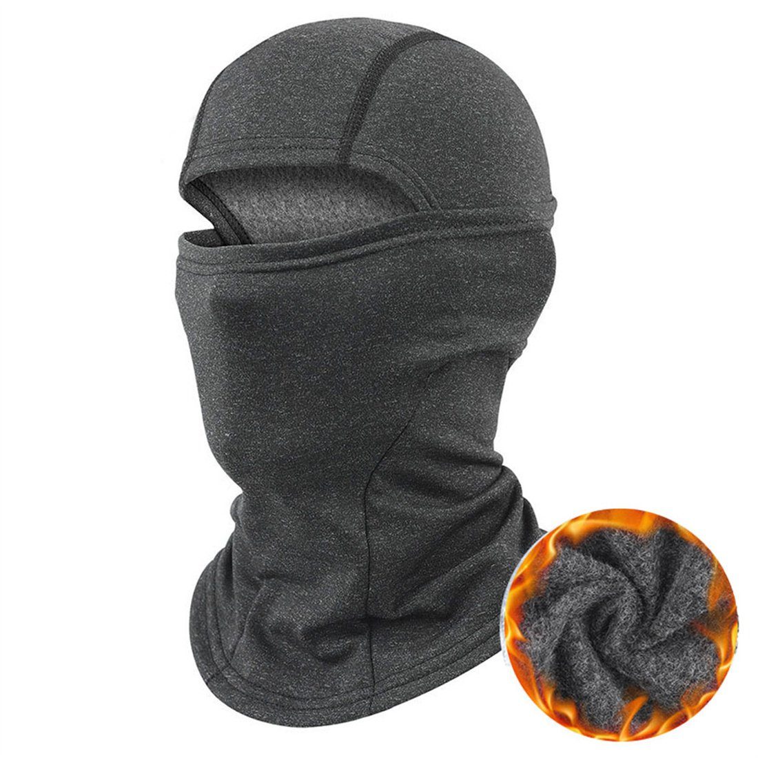 DÖRÖY Sturmhaube Warme Maske für den Outdoor-Reitsport, Sport-Kopfbedeckung mit Puffer Schwarz