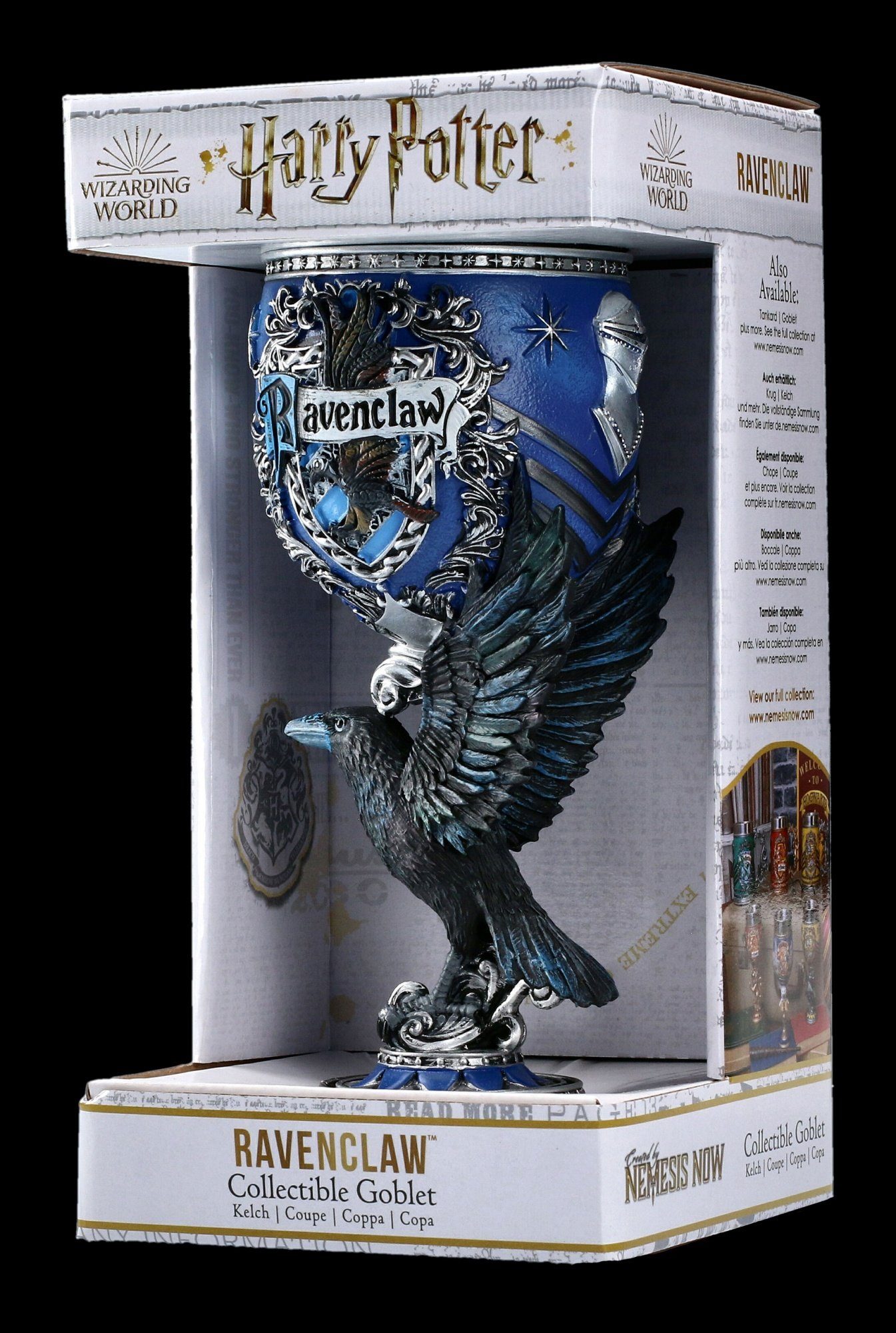 Figuren Shop GmbH Becher Harry Potter Kelch - Ravenclaw - Rabe Merchandise Becher, Kunststein (Polyresin), Edelstahl