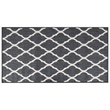 Outdoorteppich Outdoor-Teppich Grau und Weiß 80x150 cm Beidseitig Nutzbar, vidaXL