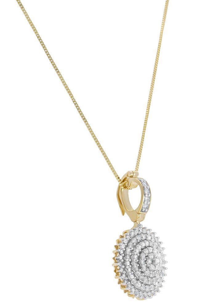 Firetti Kette mit Anhänger Schmuck Geschenk Gold 585 Halsschmuck Halskette Goldkette Venezianer, mit Diamanten