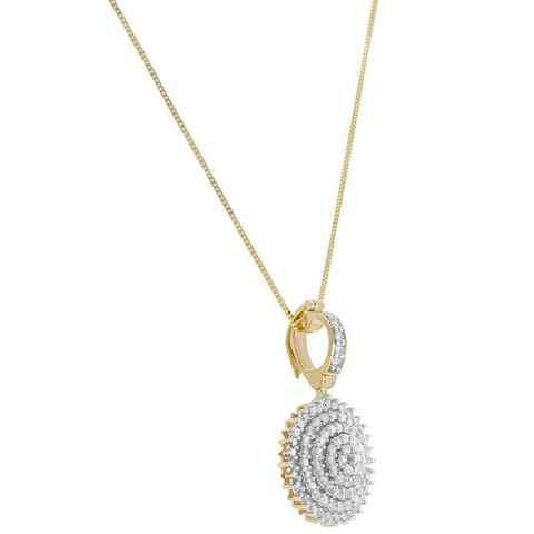 Firetti Kette mit Anhänger Schmuck Geschenk Gold 585 Halsschmuck Halskette Goldkette Venezianer, mit Diamanten