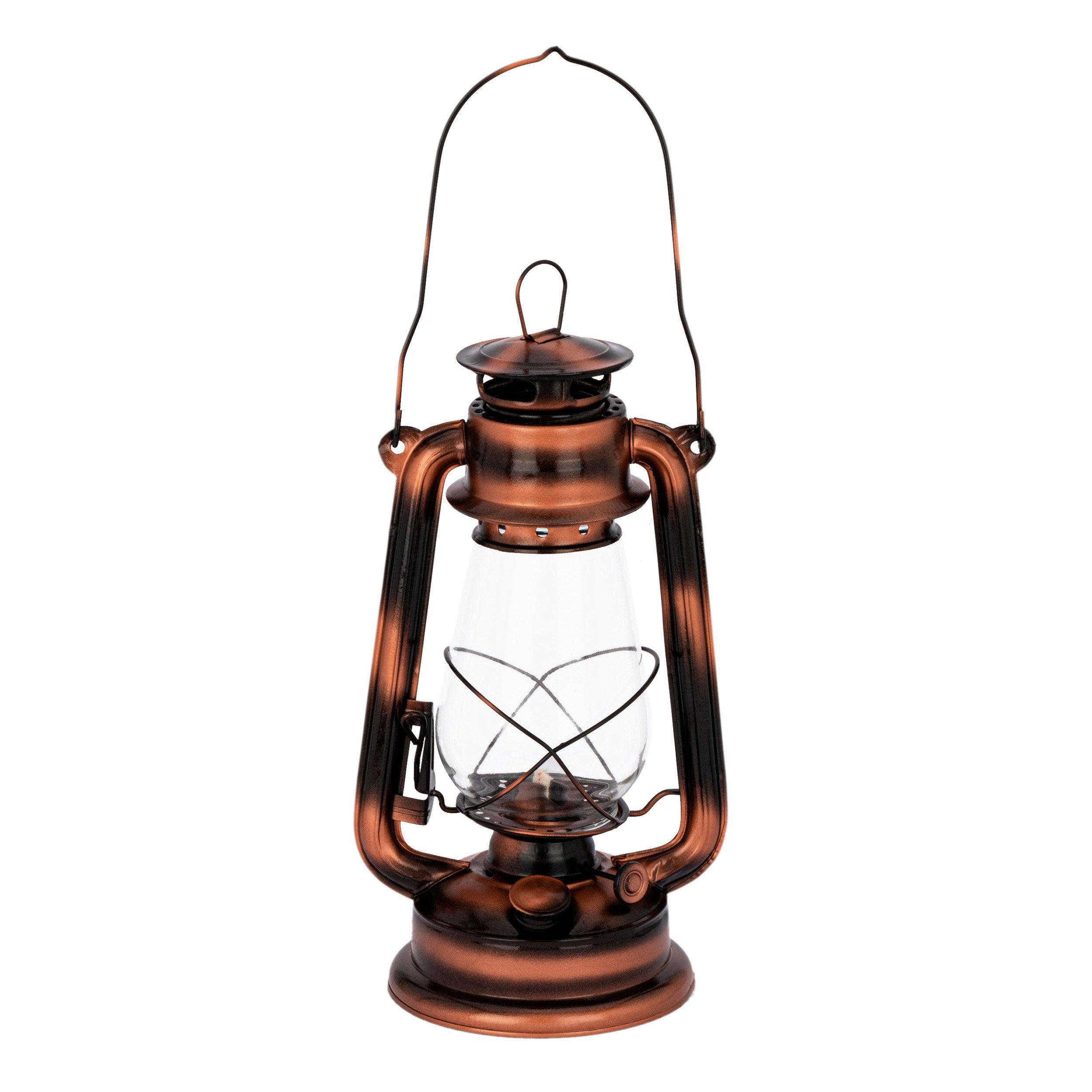 NKlaus Windlicht Sturmlaterne Petroleumlampe Eisen bronzefarben 31x14cm Feuerhand Marit (Petroleumlampe, Petroleumlampe)