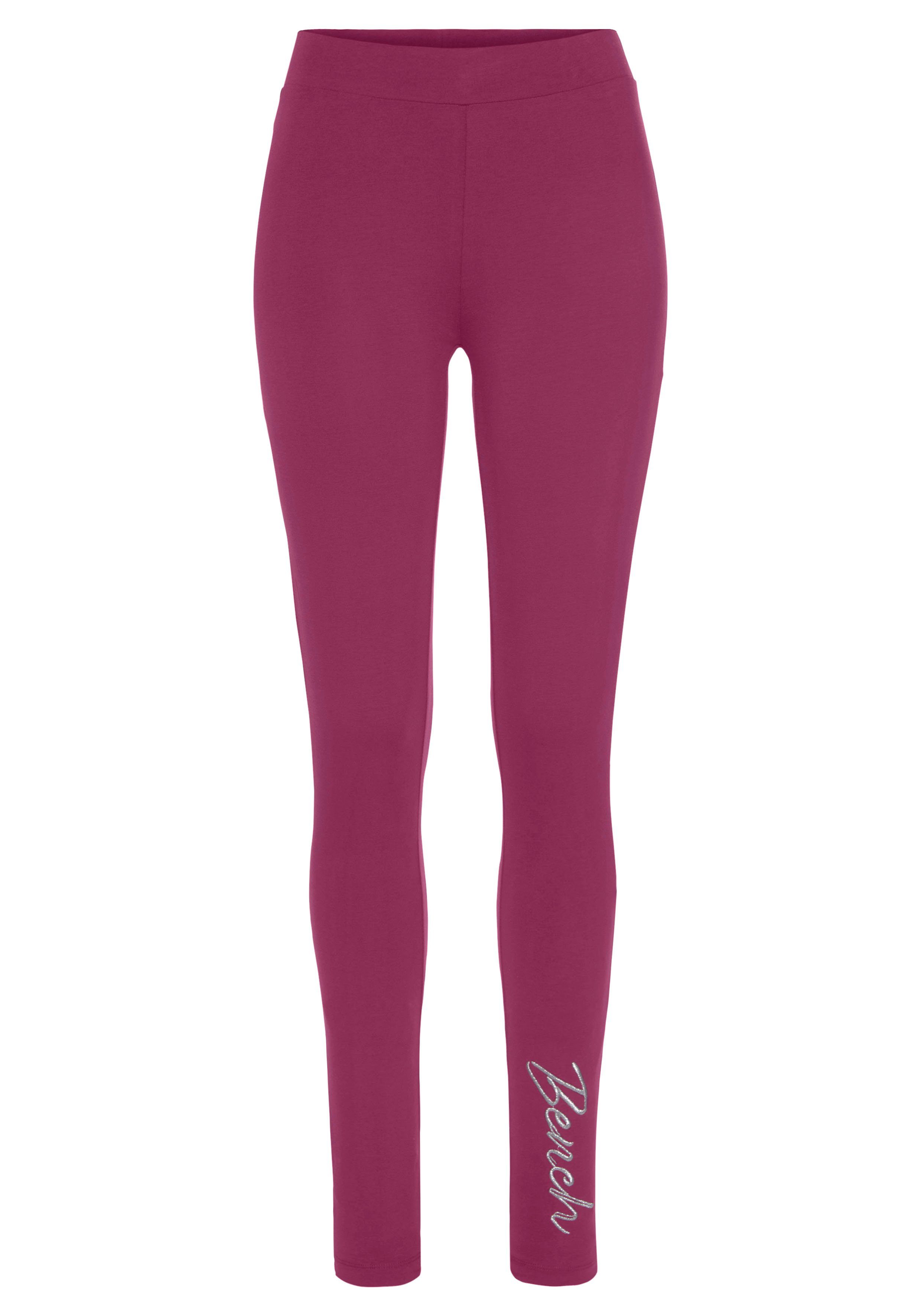 Bench. Loungewear Leggings mit glitzernder Logostickerei günstig online kaufen