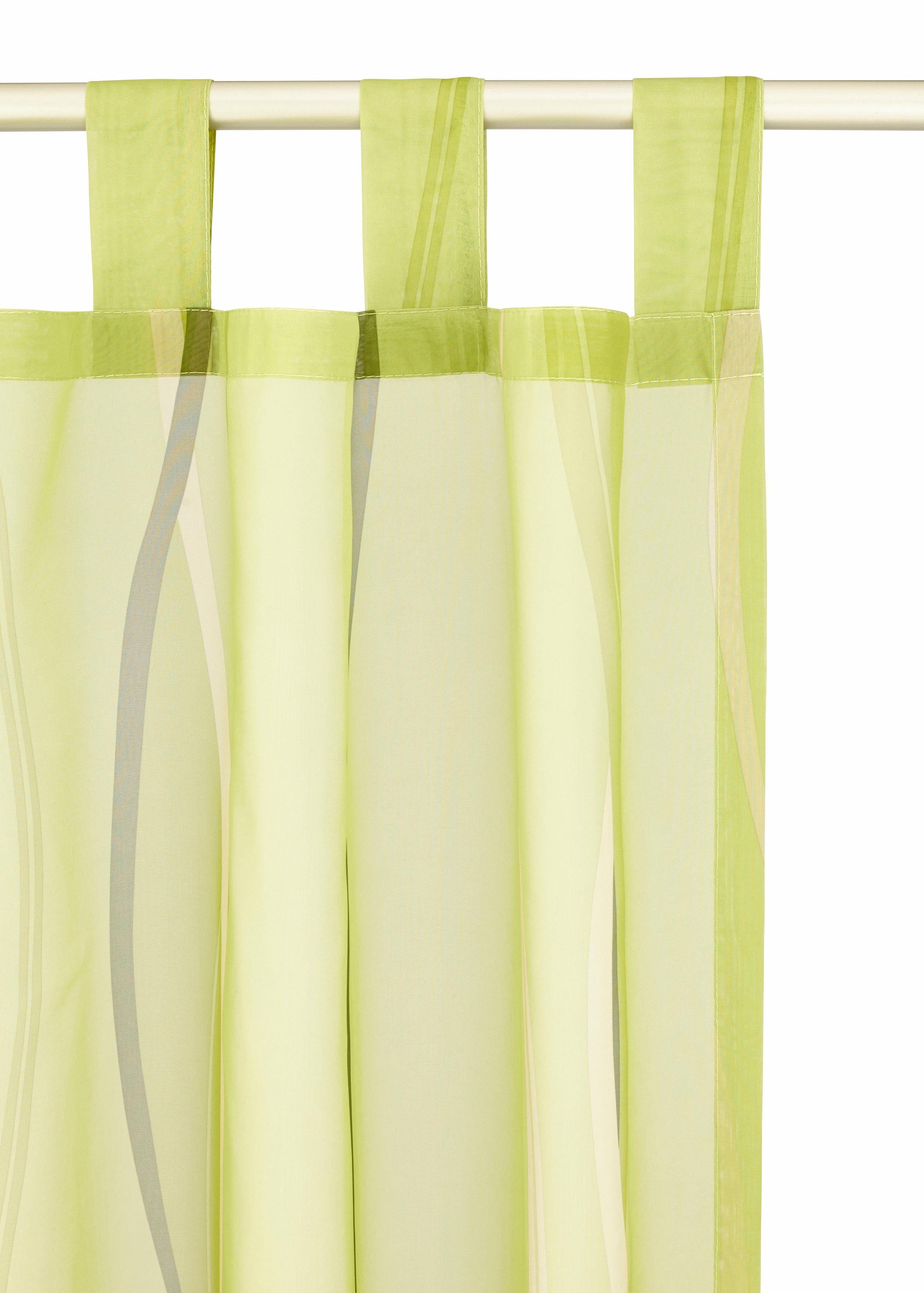 OTTO home Gardine Dimona (2 St), Schlaufen, transparent, Voile, 2er-Set, Voile, Polyester, Wellen