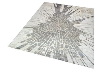 Teppich Teppich abstrakt in grau creme beige, TeppichHome24, rechteckig