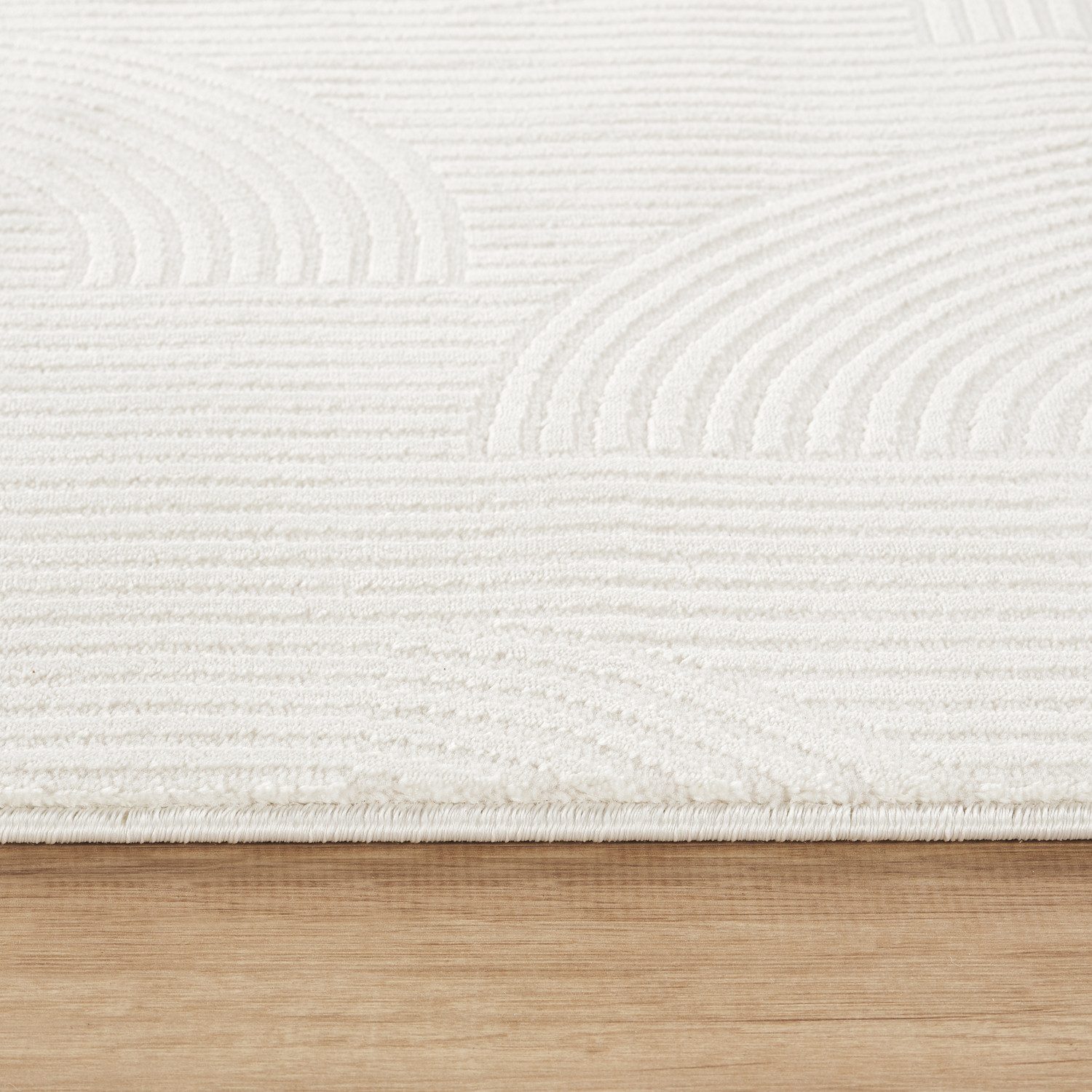 Carpetilla Teppich Teppich Wellenmuster Wohnzimmer Weich Qaulitativ Robust, Teppich Wohnzimmer 3D effekt Boho Einfarbig hoch-tief Wellen