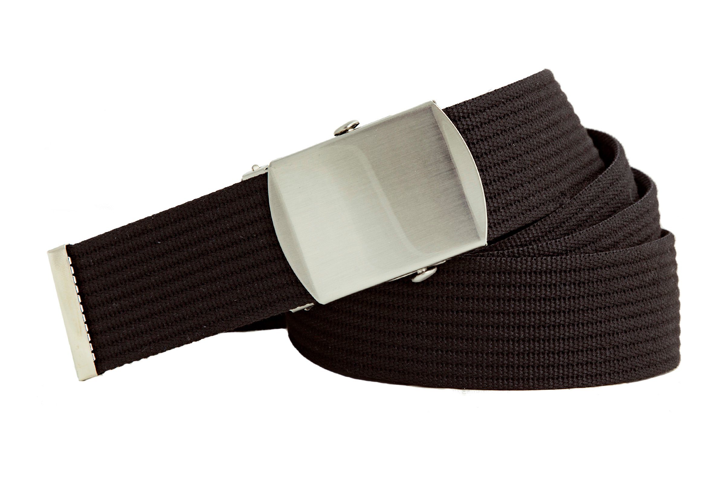 shenky Stoffgürtel Herrengürtel schwarz XXL Länge 4cm Breite Gürtel (silber günstig online kaufen