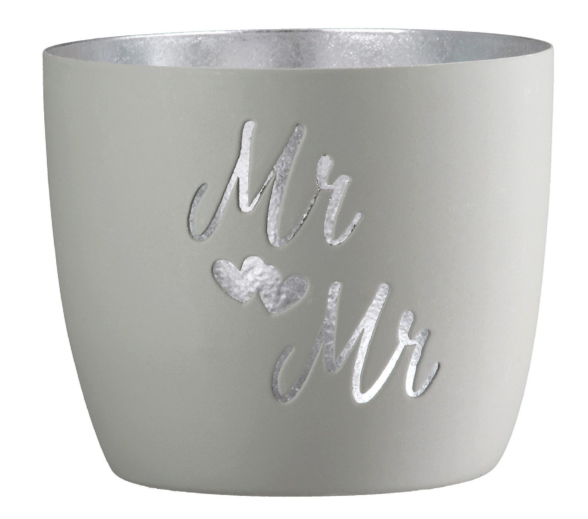 GILDE Windlicht Windlicht aus Metall "Mr. & Mr./ Mrs. & Mrs." von Gilde