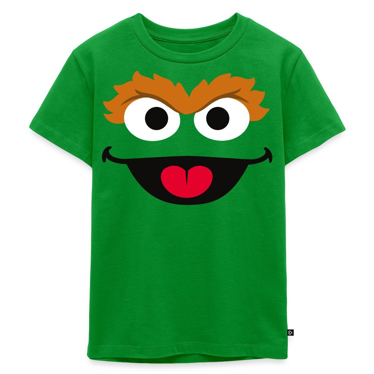 T-Shirt Sesamstraße Oscar Kostüm Gesicht Karneval Kinder Premium T-Shirt