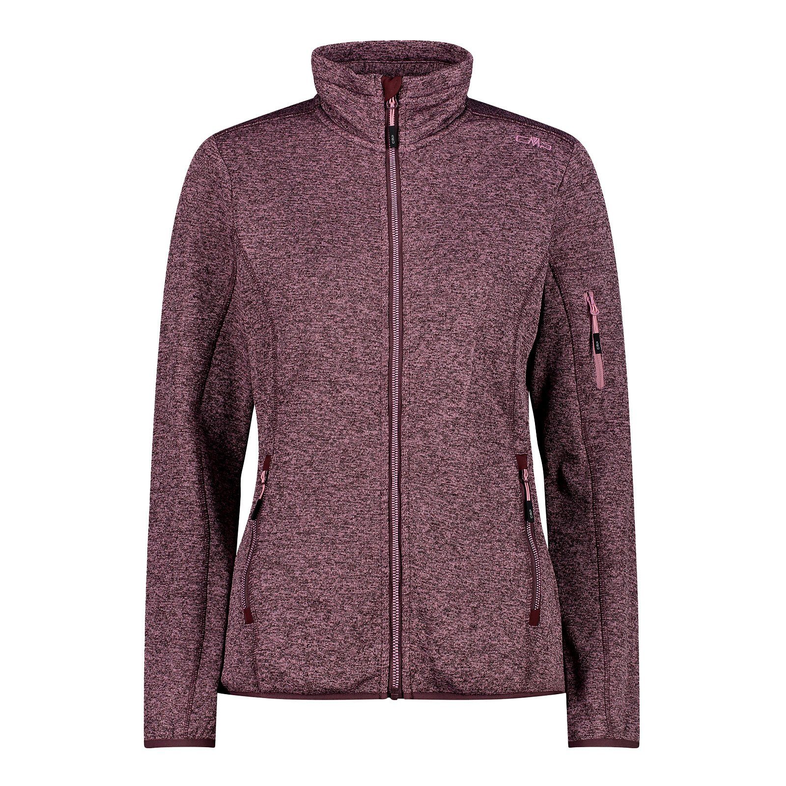 CMP Fleecejacke Woman Jacket aus besonders Knit Tech™ Material 36CN plum / fard