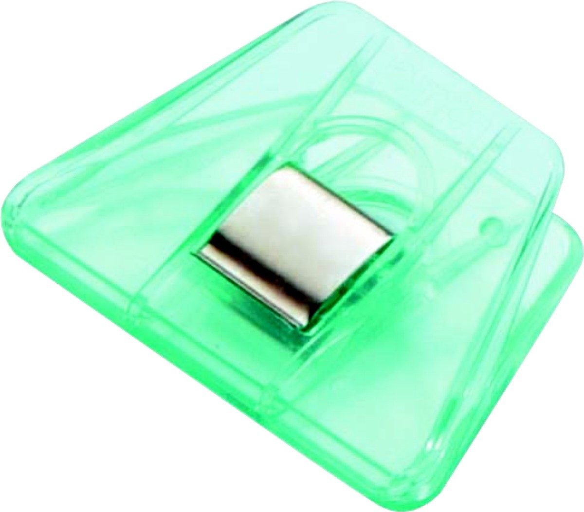 Büroklammer Briefklemmer Signal 2 70x50mm kristallgrün (10 Stück)