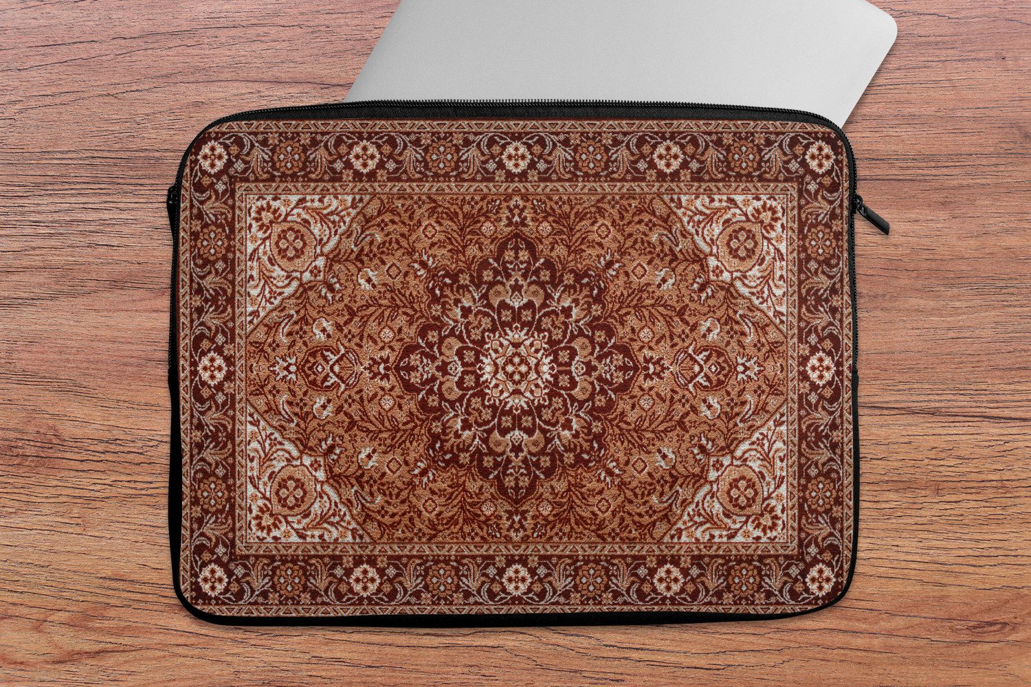 MuchoWow Laptop-Hülle Persischer Teppich - Teppich - Mandala - Braun 14 Zoll, Schutzhülle für Laptop, Schutz gegen Kratzern, Laptoptasche – Bild 5 von 5