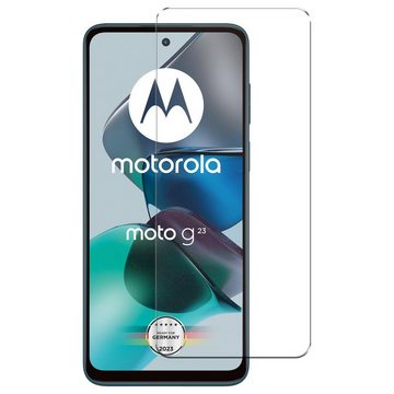 CoolGadget Schutzfolie Panzerfolie für Motorola Moto G13 / Moto G23, (9H Härtegrad, 2x Schutzglas, 1xReinigungset), Displayfolie Schutzfolie 2 Stück für Motorola Moto G13 / G23 Glasfolie