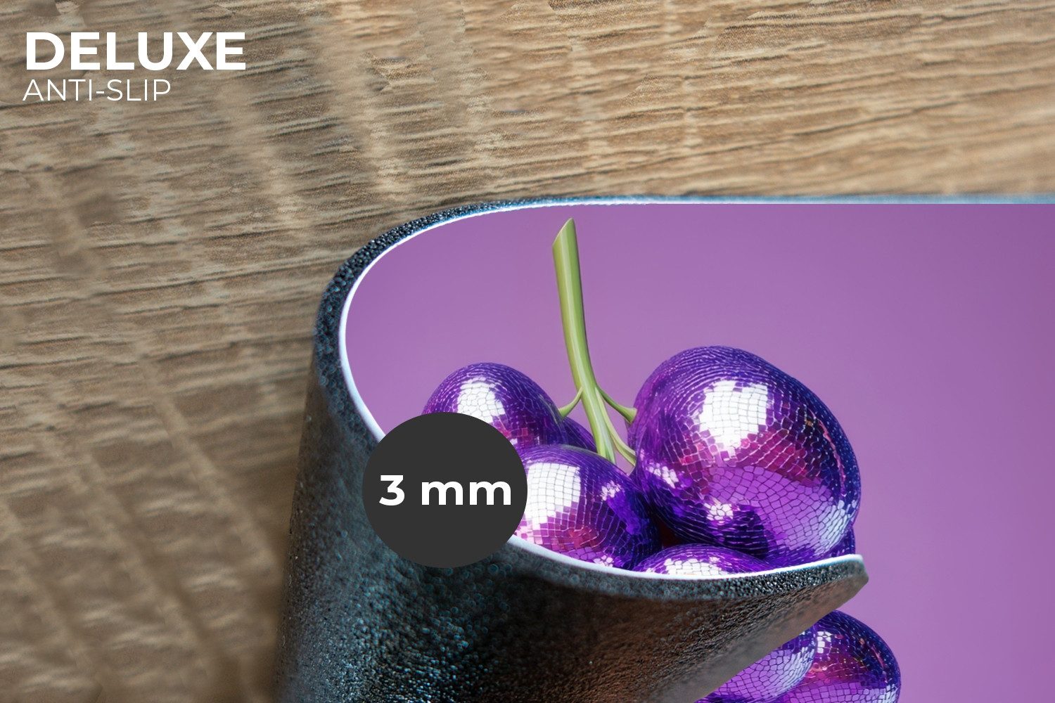 MuchoWow Platzset Weintraube - Disco - Glitzer - Lila, (6-St), Platzsets, T günstig online kaufen