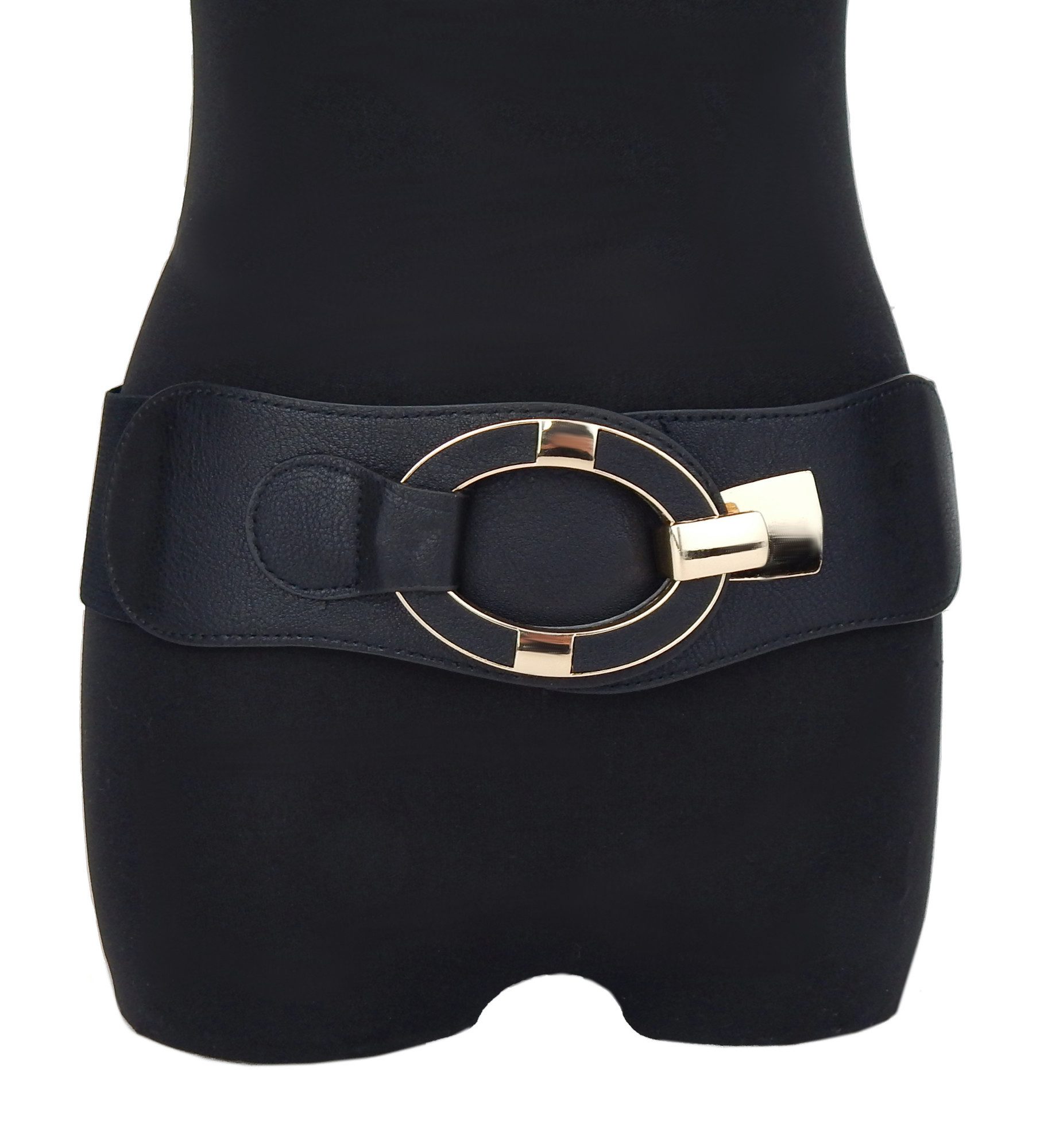 Ella Jonte Stretchgürtel schwarz gold dehnbar von 75-95 cm günstig online kaufen