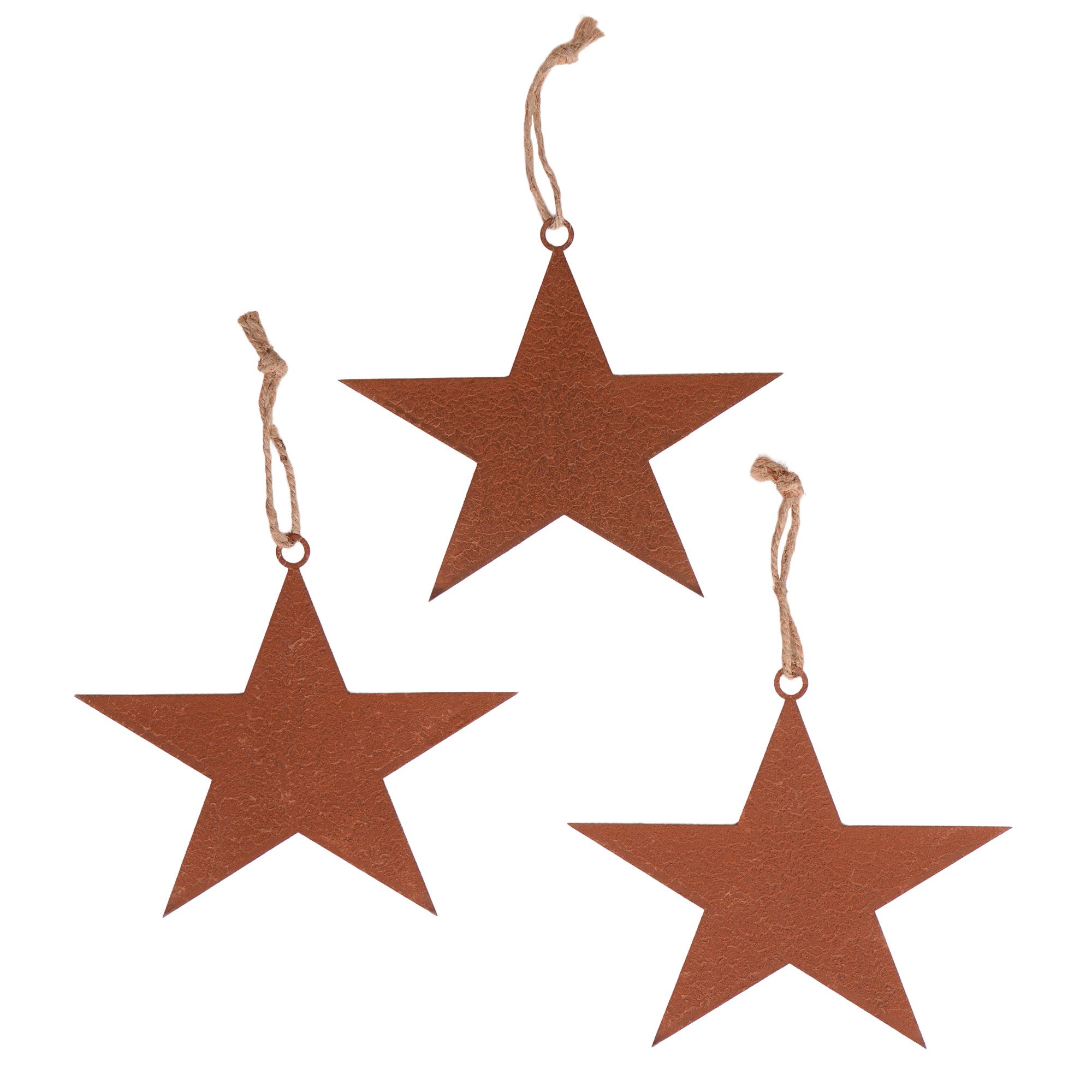 UNUS GARDEN Dekofigur Deko Sterne aus Metall in Rostoptik 3er Set zum Aufhä günstig online kaufen