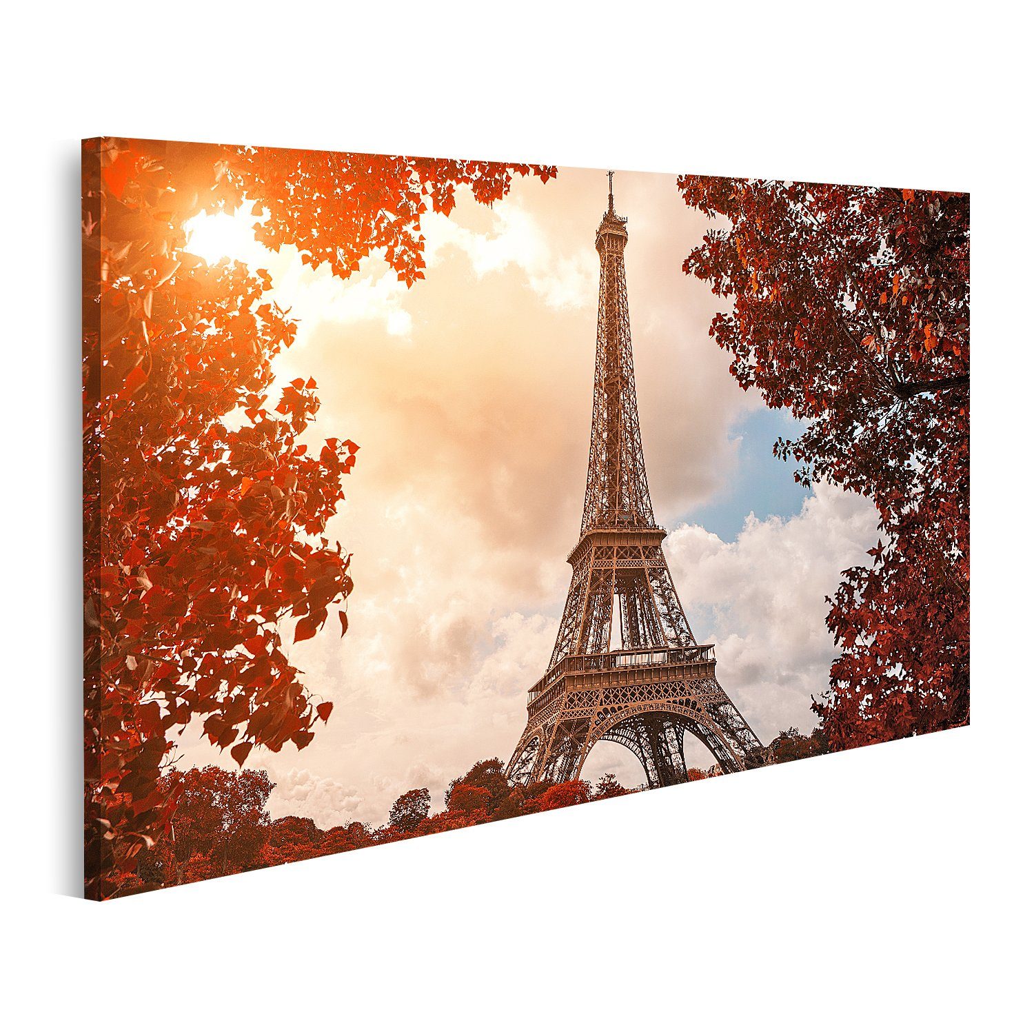 islandburner Leinwandbild Bild auf Leinwand Eiffelturm Paris An Einem Sonnigen Tag Wandbild Post