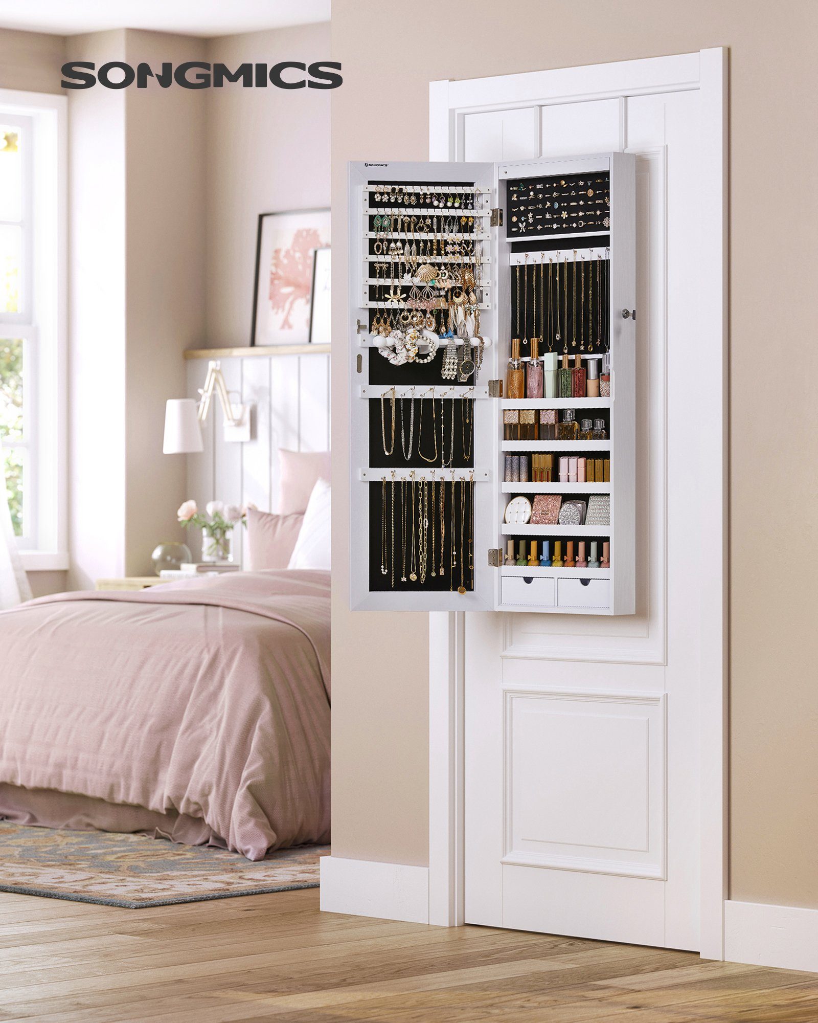 SONGMICS Schmuckschrank Spiegelschrank mit LED und günstig online kaufen
