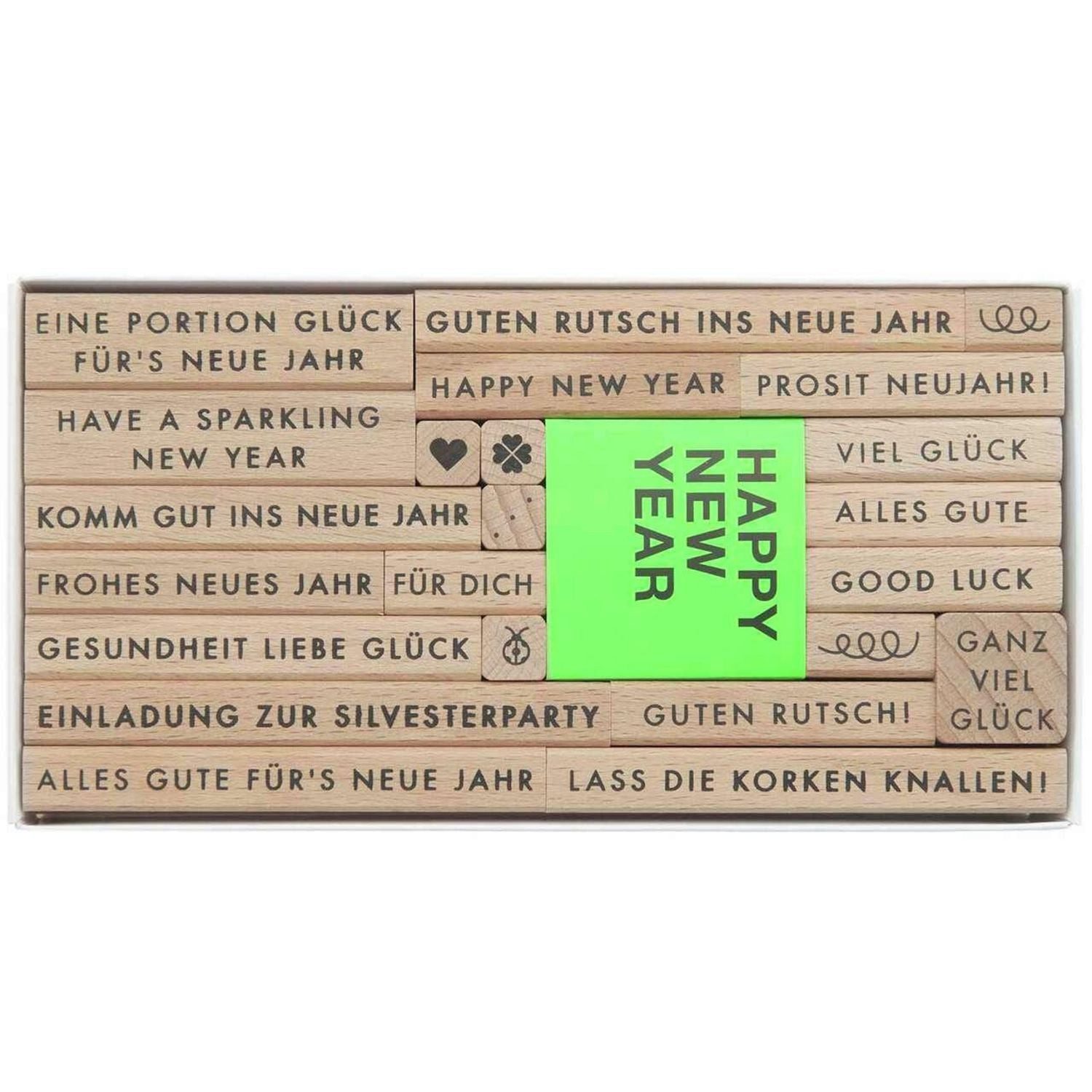 Rico Design Geschenkkarte Stempelset Happy New Year
