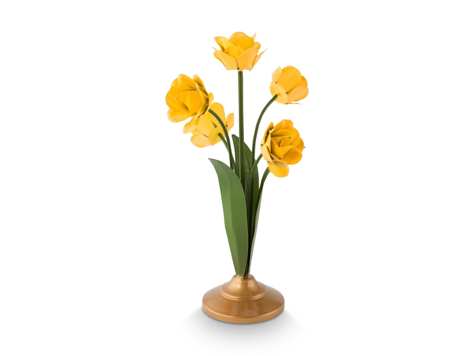 PiP Studio Kerzenhalter Metal Flower Kerzenhalter gelb 27,5cm