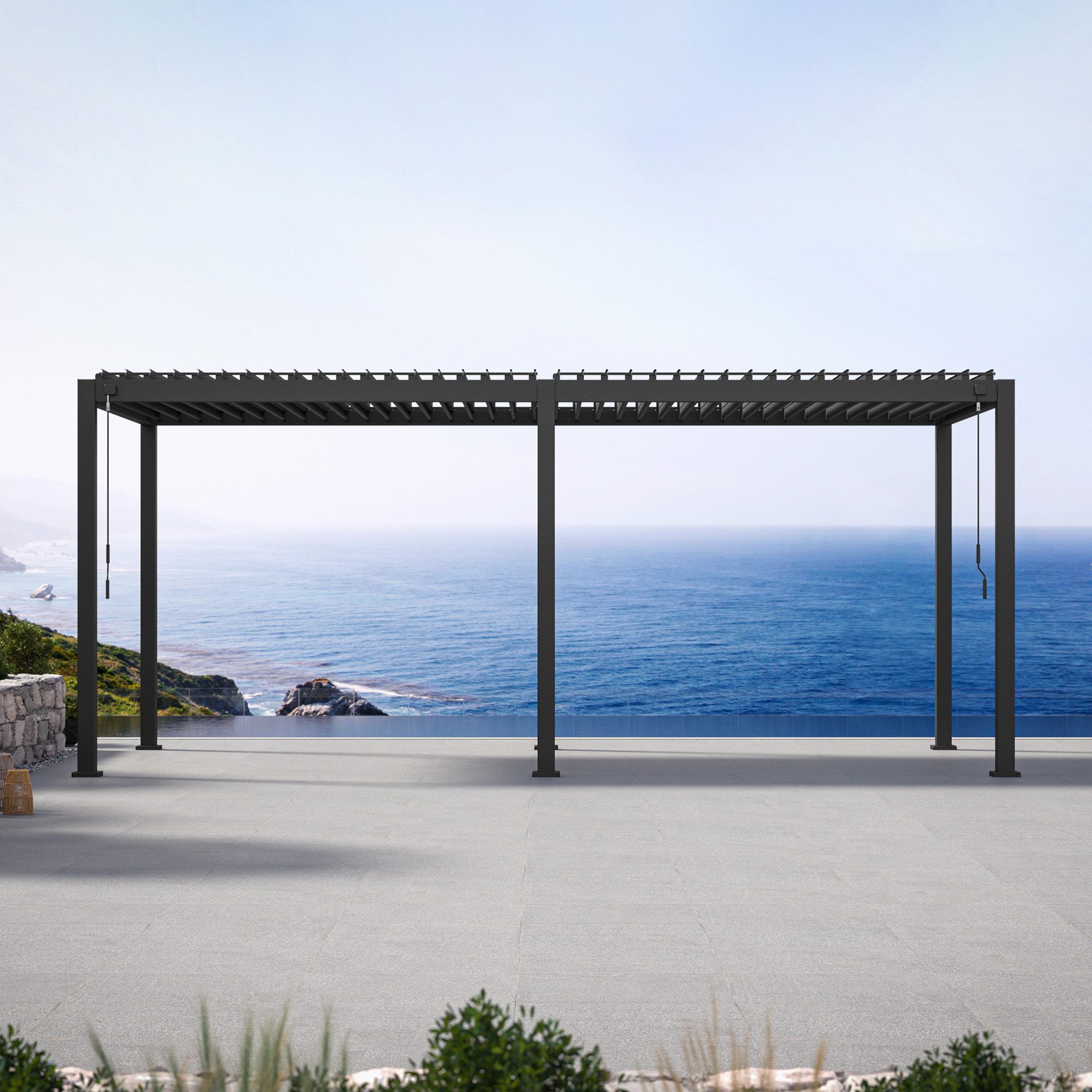 Mirador Pergola 111DA Aluminium Pergola mit Lamellendach Anthrazit, BxTxH: 600x300x250 cm, (Packung), verstellbares Lamellendach