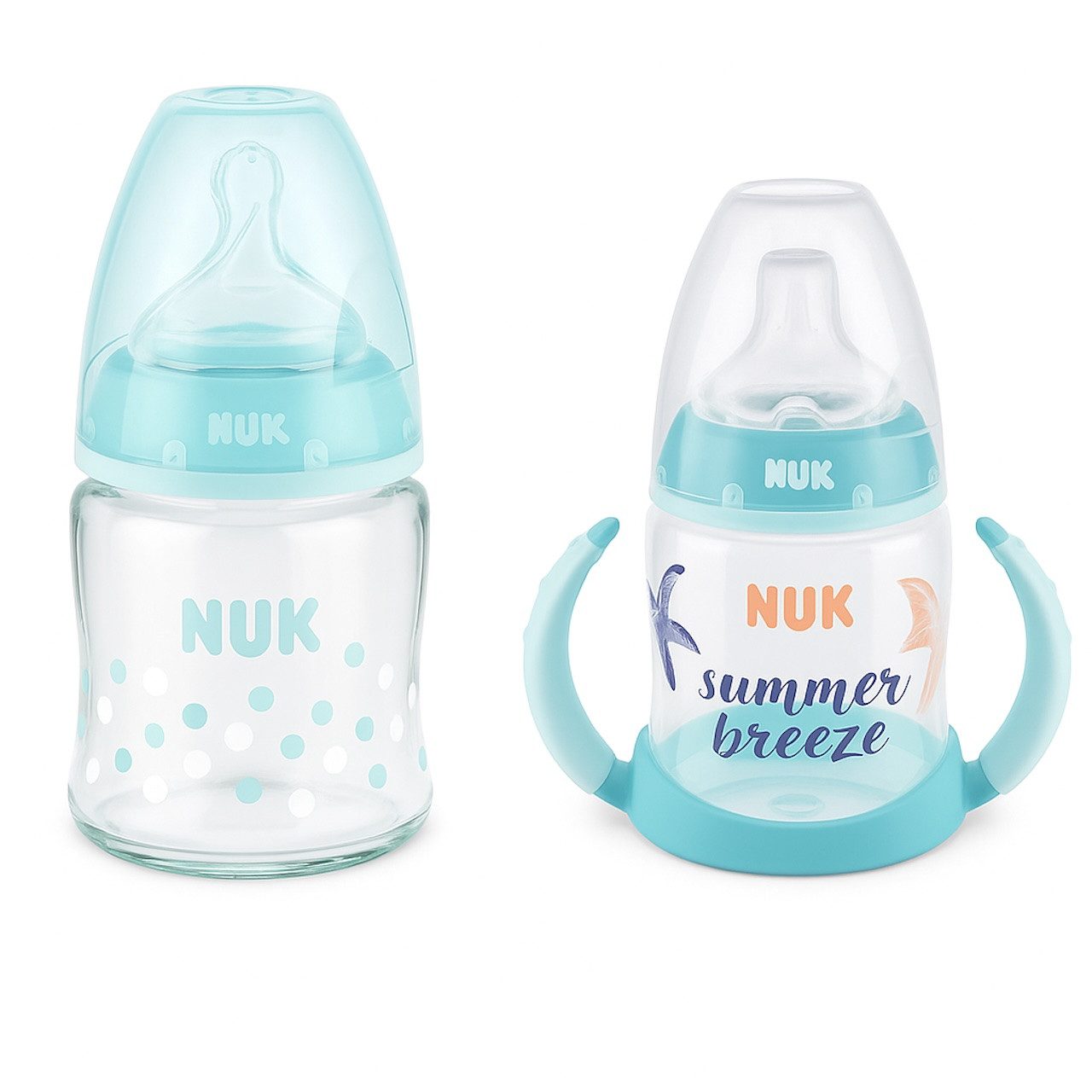 NUK Babyflasche NUK First Choice Babyflasche aus Glas120ml & Trinklernbecher 150ml