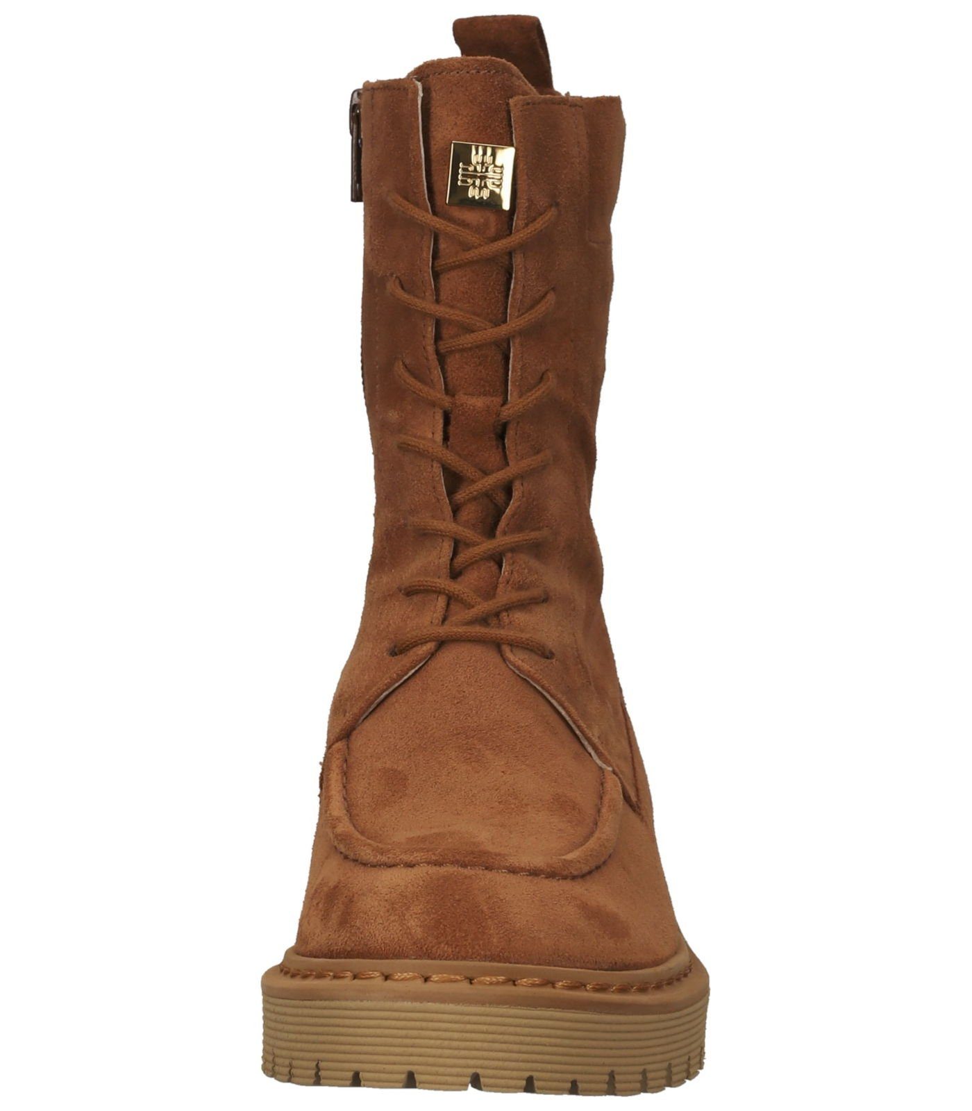 Högl Stiefelette Veloursleder Schnürstiefelette Camel