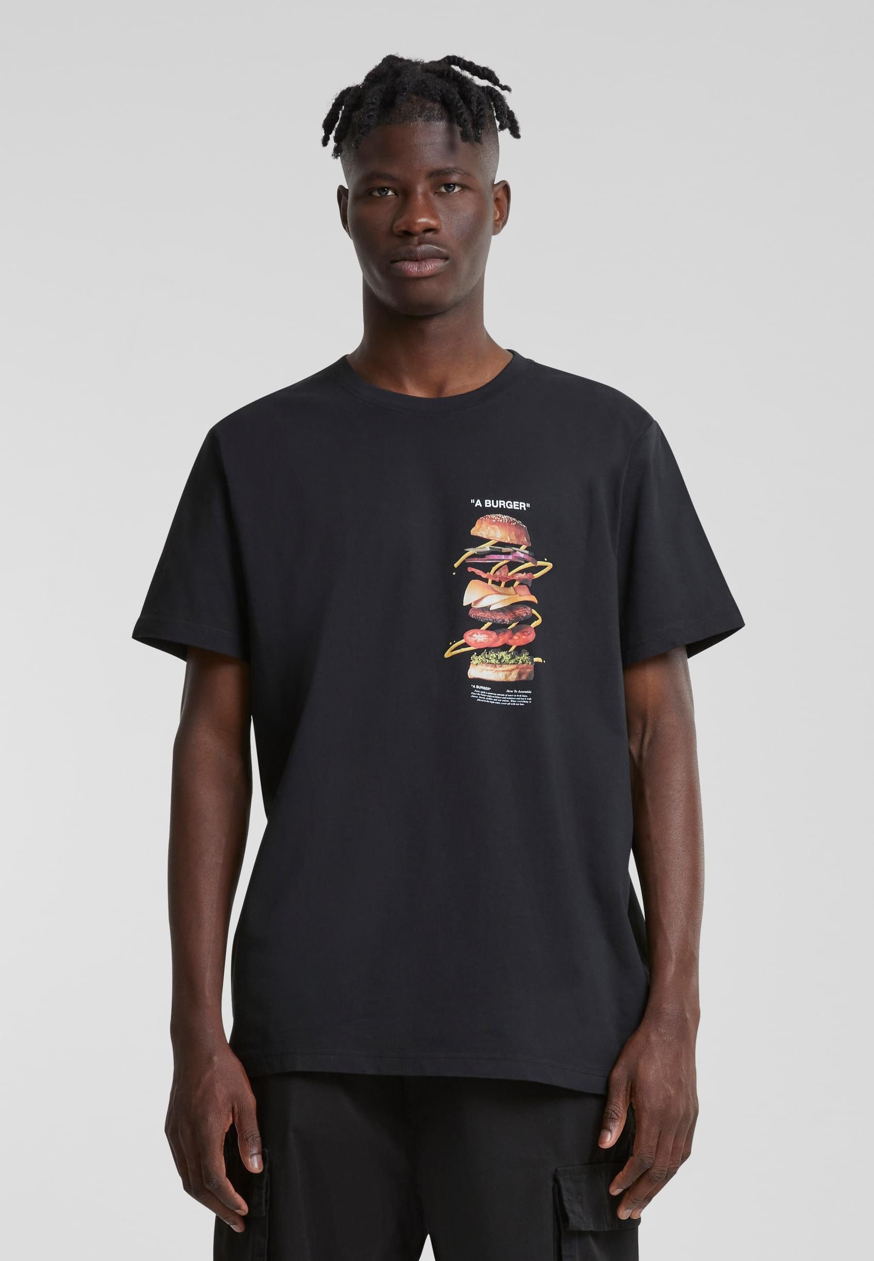 MisterTee T-Shirt MisterTee Herren A Burger Tee (1-tlg)