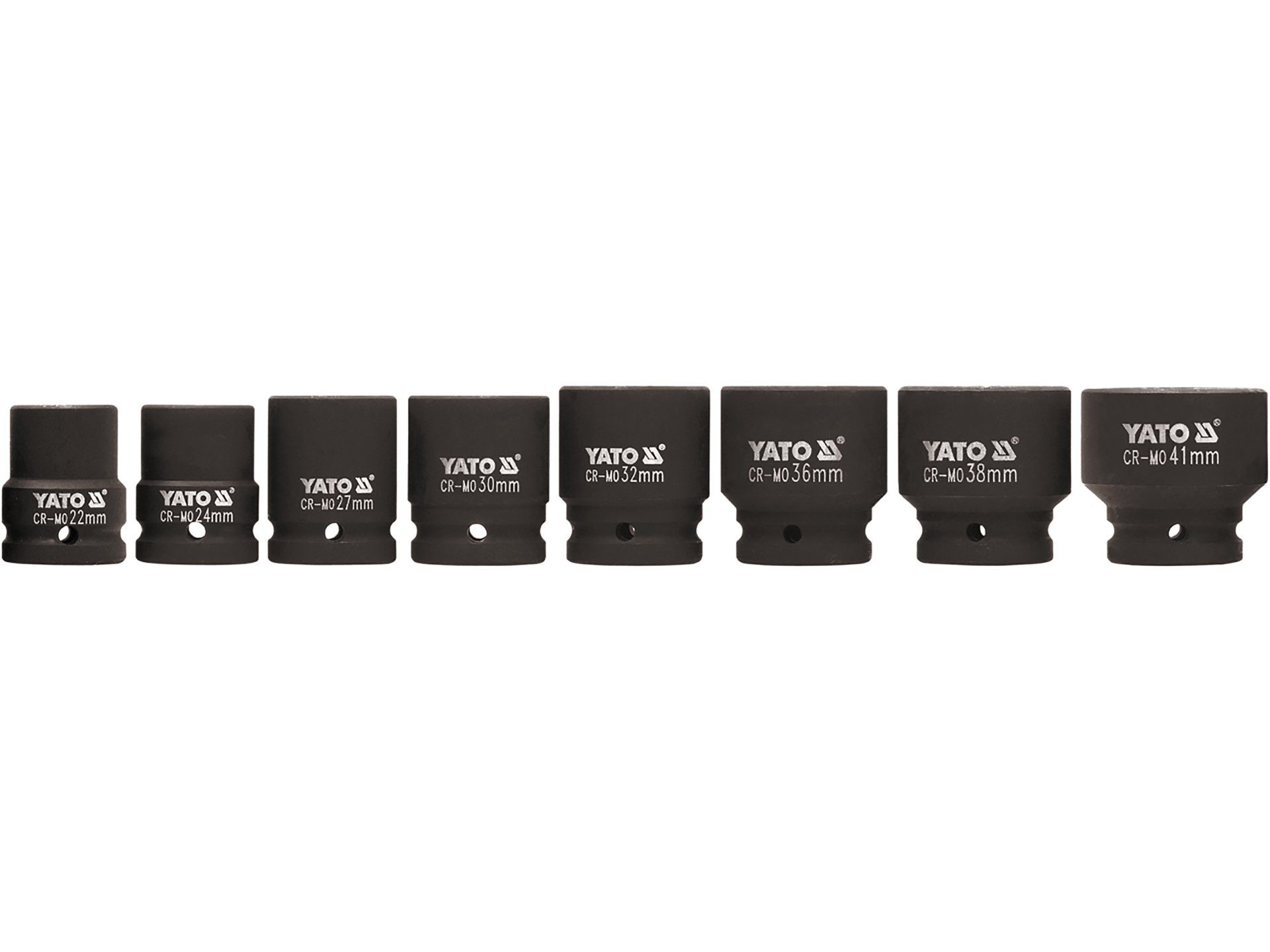 Yato Stecknuss Schlagschrauber-Stecknuss-Set 3/4" 22–41 mm, 8-teilig, Schlagschrauber-Stecknuss-Set 3/4" 22–41 mm, 8-teilig, Schlagschrauber-Stecknuss-Set 3/4" 22–41 mm, 8-teilig