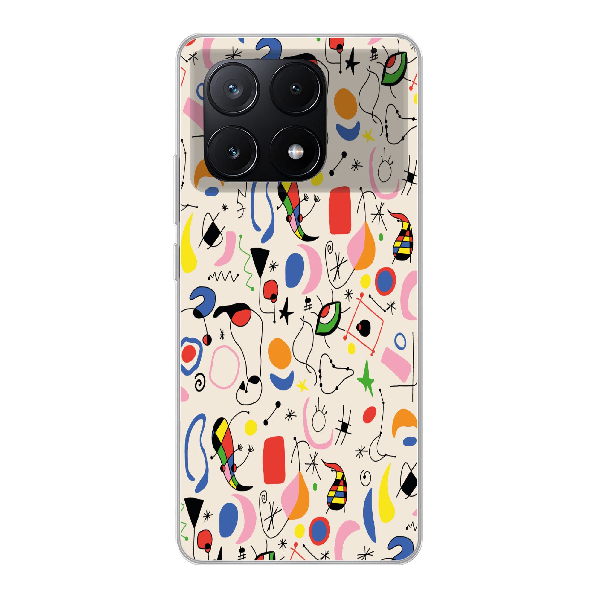 MuchoWow Handyhülle für Xiaomi Poco X6 Pro Muster - Abstrakt - Kunst, Handy Case, Silikon, Bumper Case Dünn