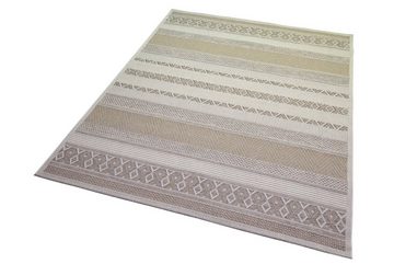 Outdoorteppich In- & Outdoor Teppich Sisal Optik Rautenmuster – beigefarben, TeppichHome24, rechteckig, Höhe: 5 mm