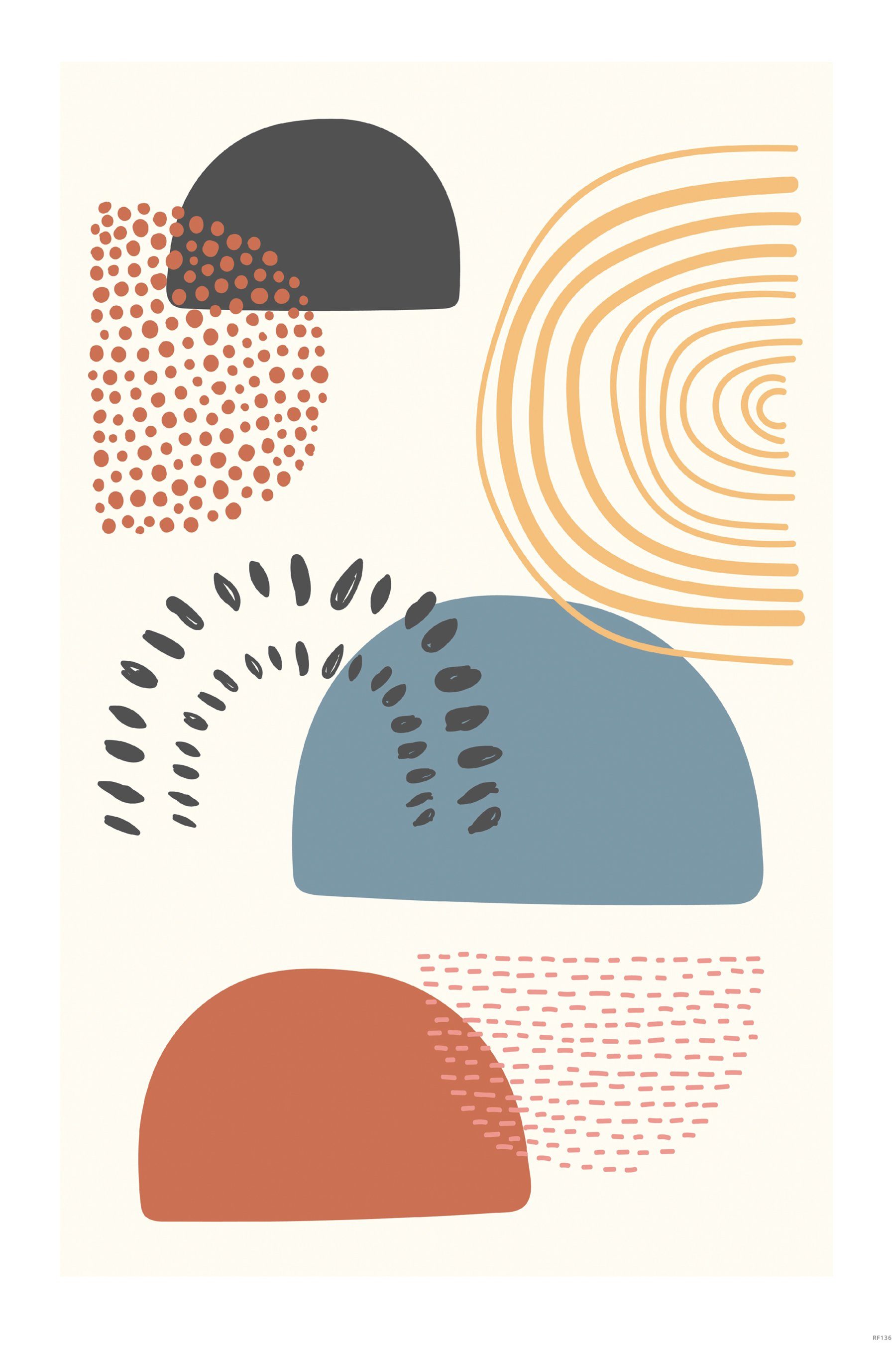 Close Up Poster Abstract Shapes Poster Abstrakte Formen 61 x 91,5 cm