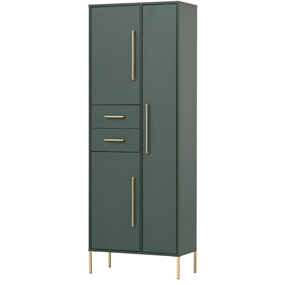 Lomadox Hochschrank KELLA-80 mit 3 Türen in waldgrün, B/H/T: ca. 67,1/184,3/33,1 cm