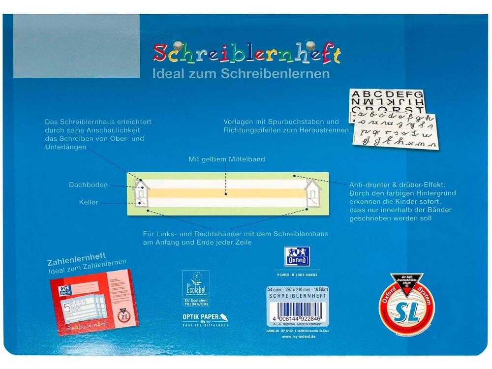 Thumbnail - OXFORD Schulheft OXFORD Schreiblernheft, DIN A4 quer