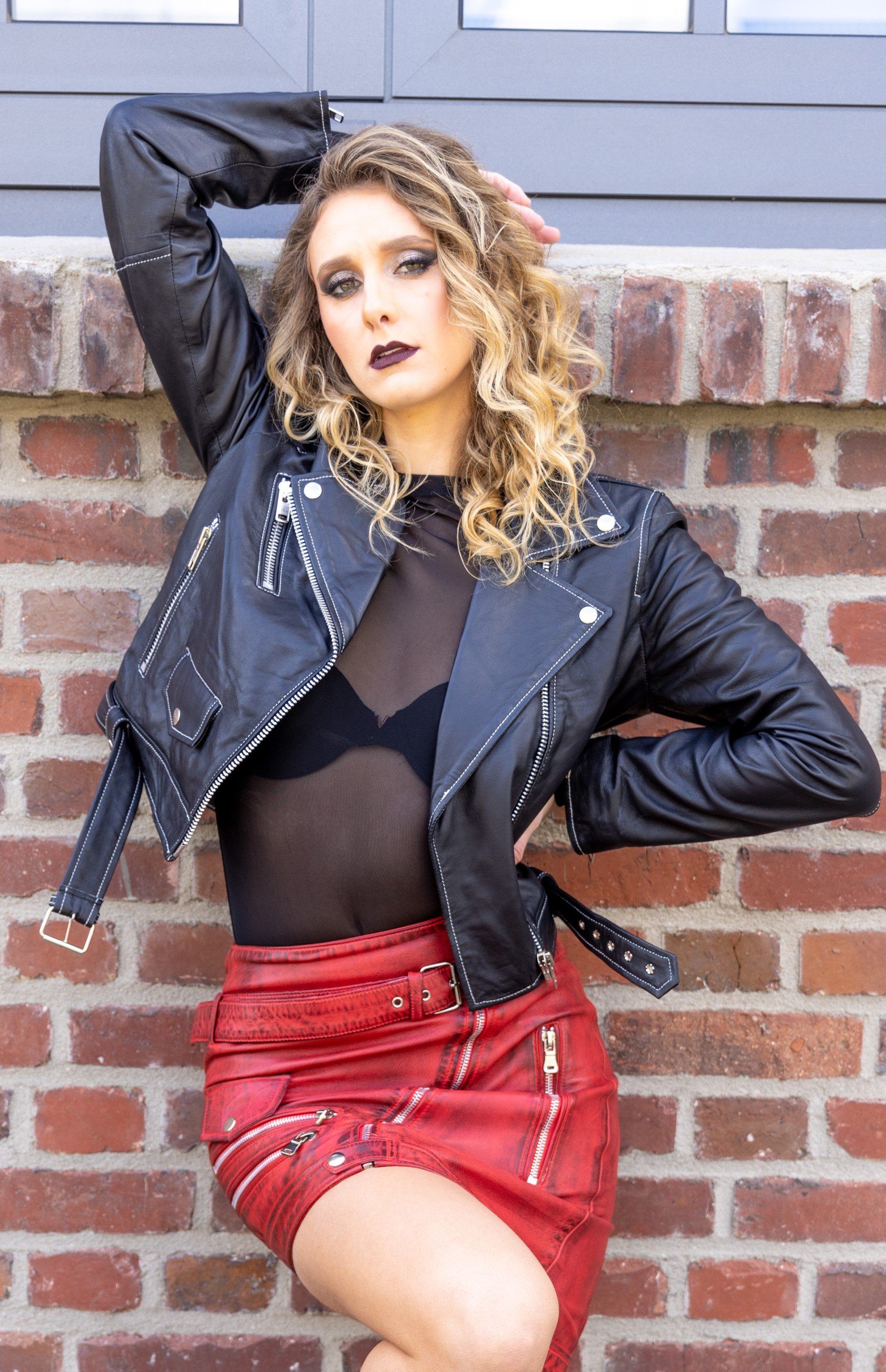 Be Noble Lederjacke Nevada schwarz Stylische kurze Lederjacke mit abgesetzten Nähten