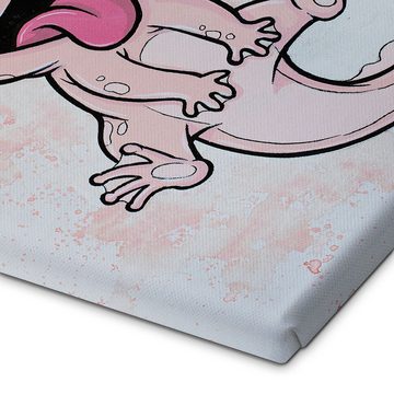 Posterlounge Leinwandbild A.DOUBLE.U, Axolotl, Babyzimmer Illustration