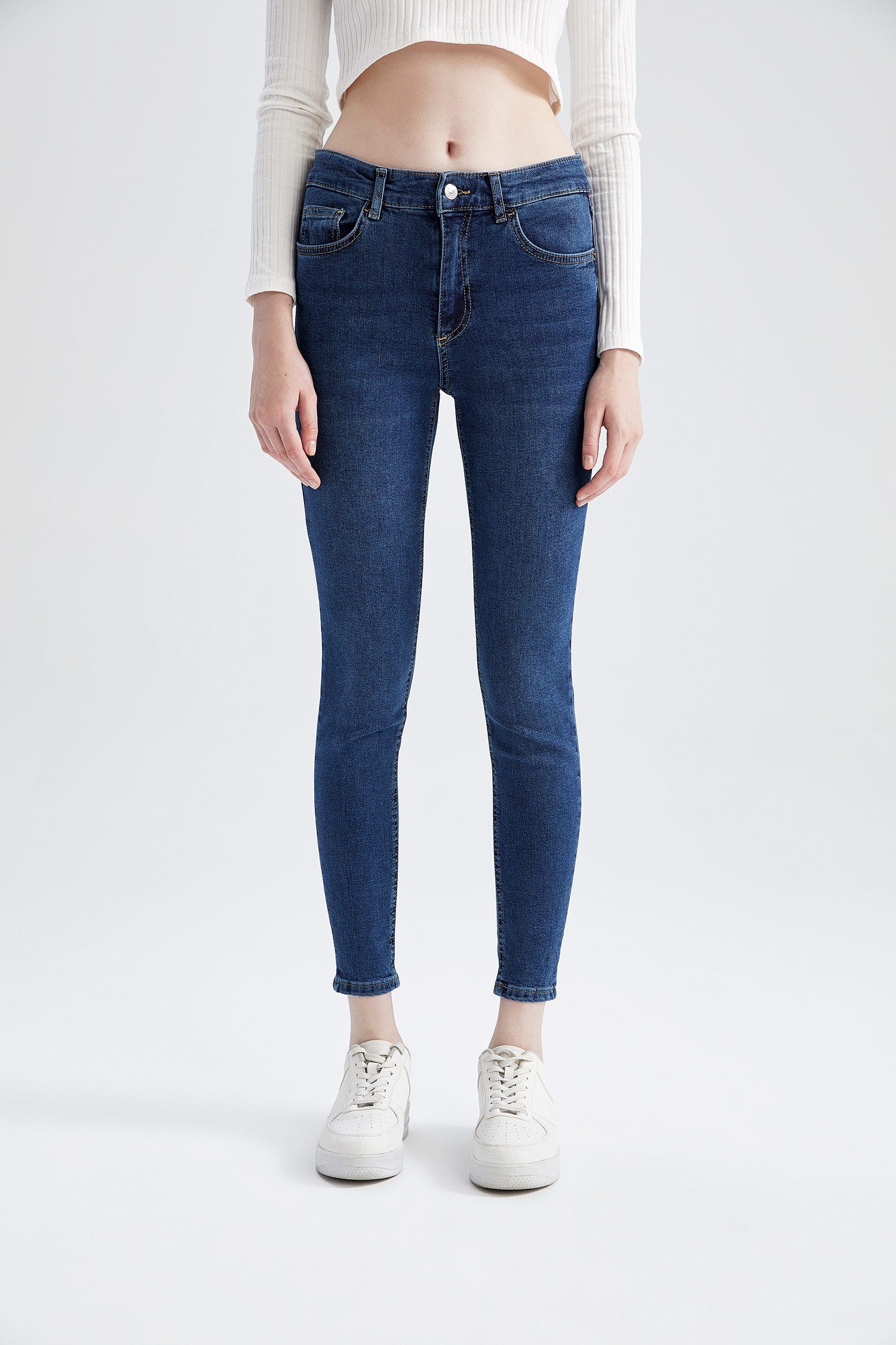 DeFacto Skinny-fit-Jeans Damen Skinny-fit-Jeans SKINNY FIT