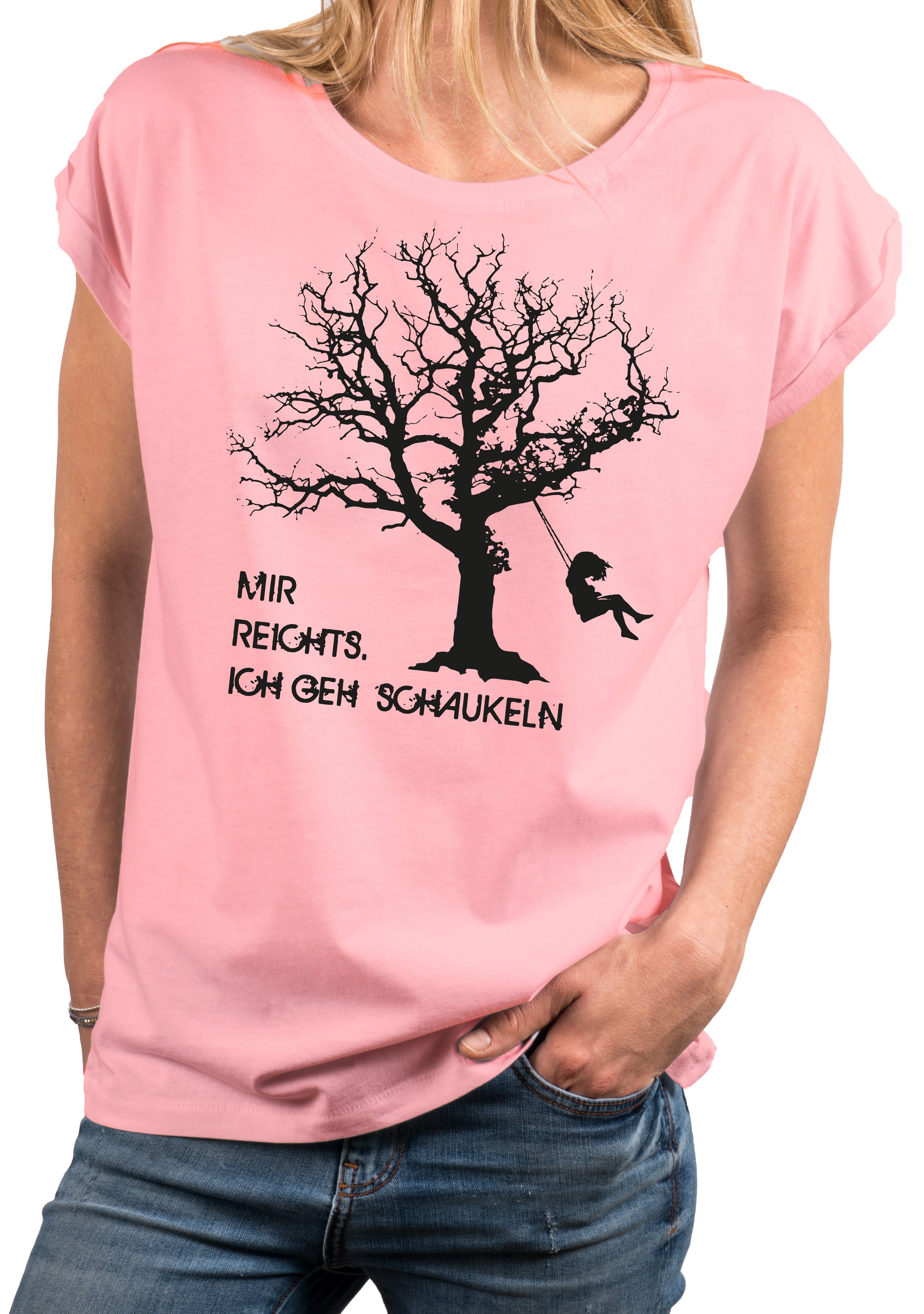 MAKAYA PrintShirt Damen Freche TShirt Sprüche Frauen Coole
