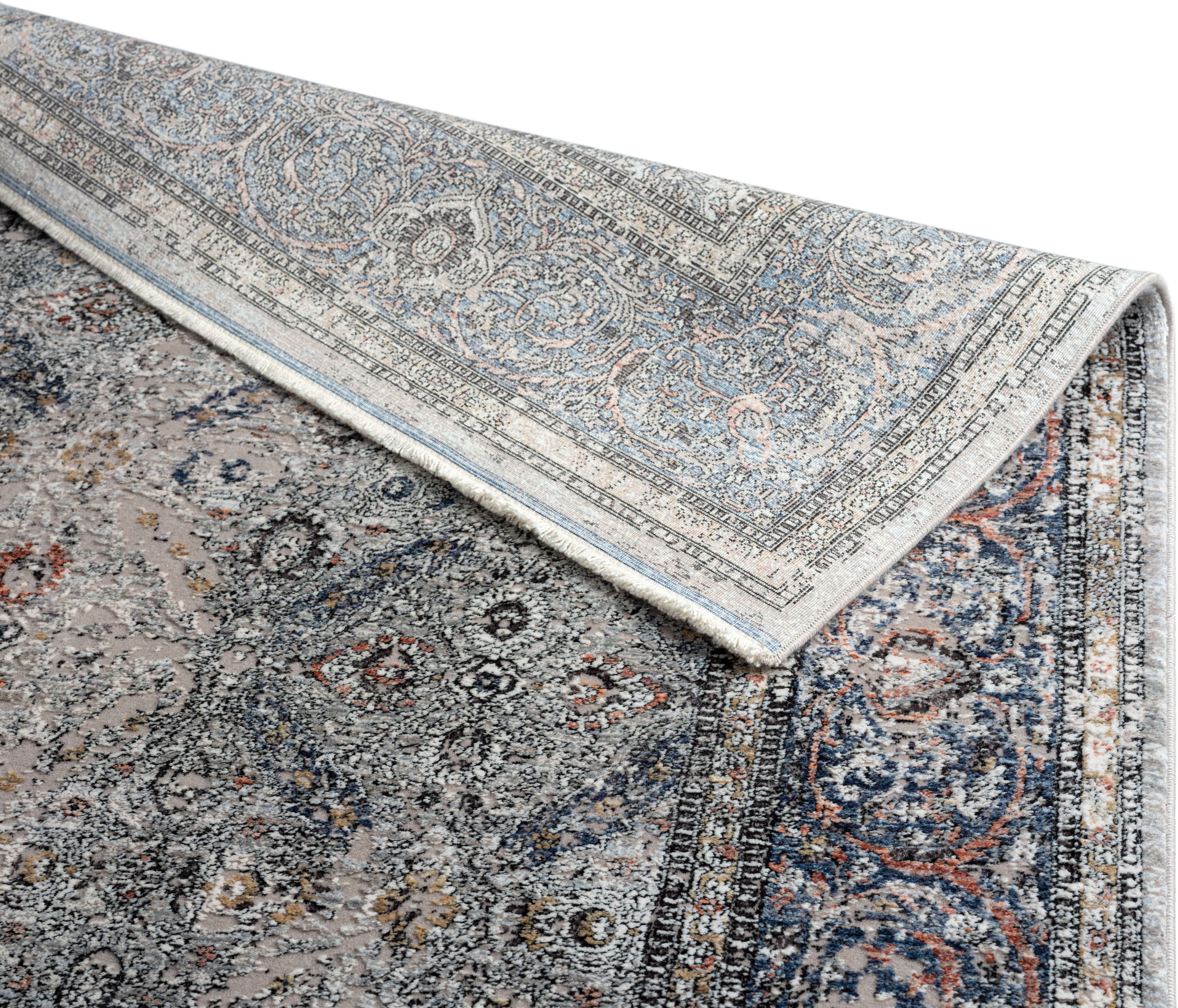 Teppich Scala 6621 222, ASTRA, eleganter Flor, 7 mm, Höhe: rechteckig, Viskoseteppich, seidiger blau Optik Orient