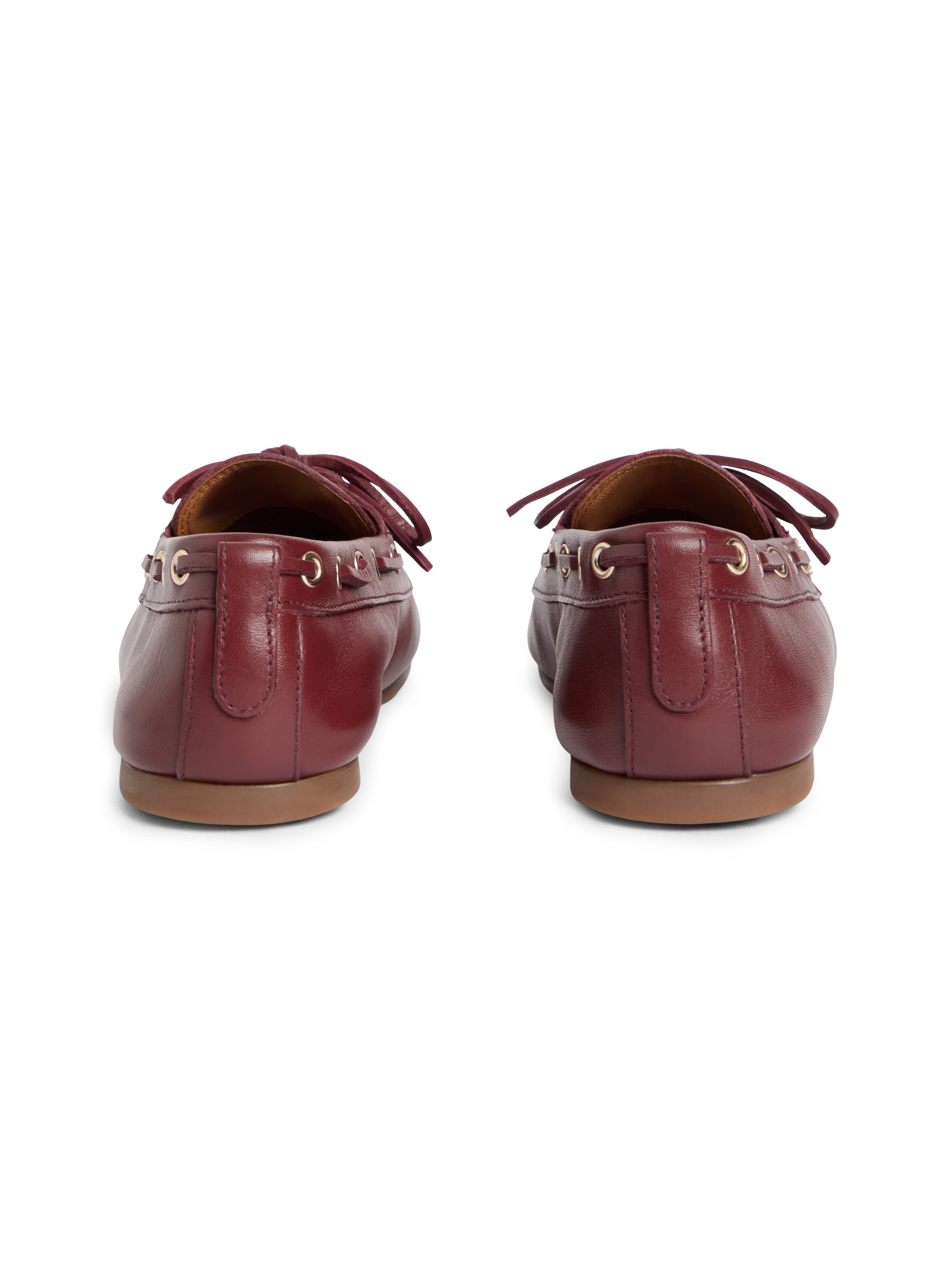 Tommy Hilfiger TH SLEEK LEATHER BOAT SHOE Bootsschuh Bootsschuh, Businessschuh mit Blockabsatz und Ösen mit Durchzug