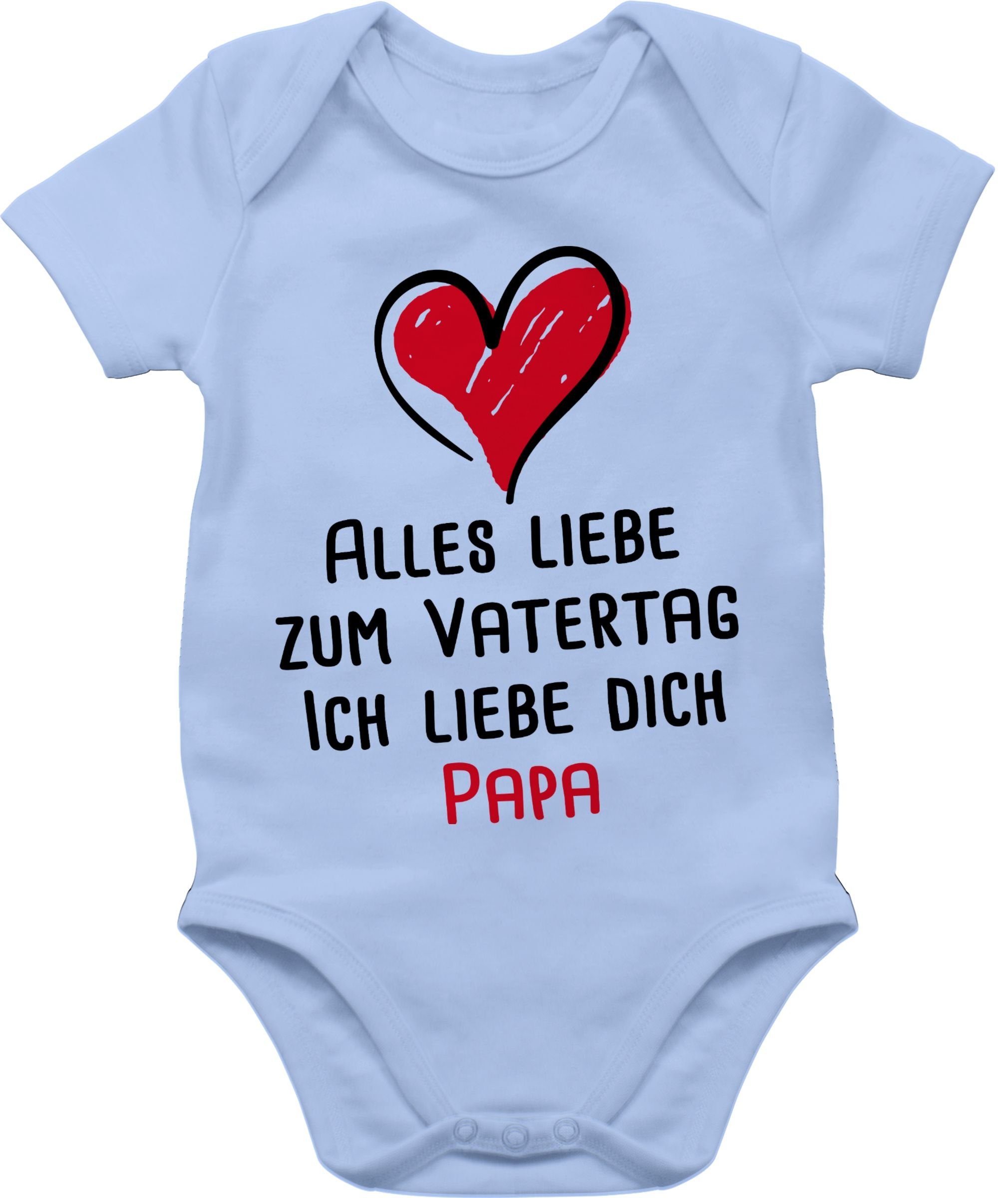 Shirtracer Shirtbody Alles liebe Papa zum Vatertag I Geschenk Vatertag Baby 3 Babyblau | Shirtbodies