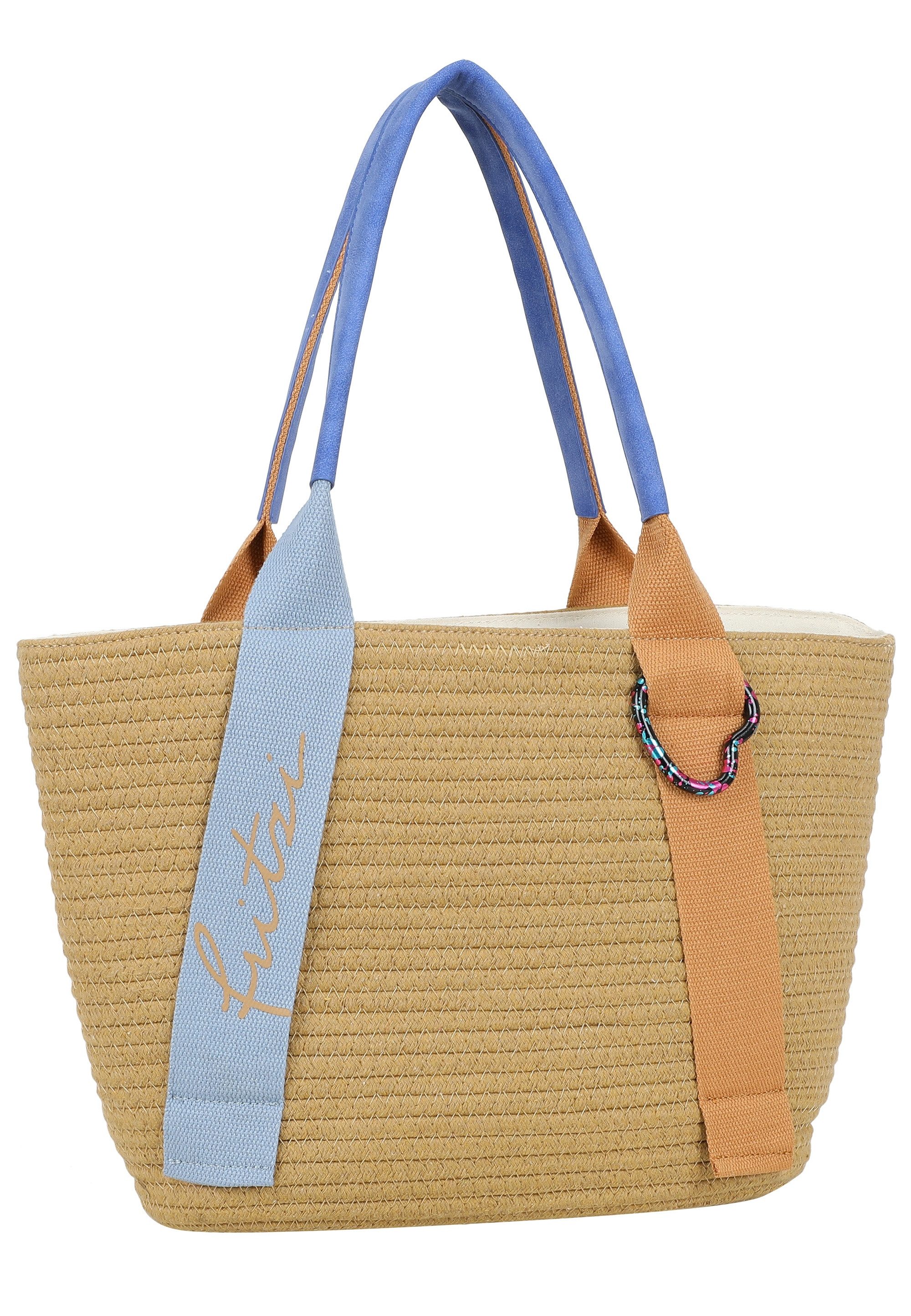 Fritzi aus Preußen Henkeltasche Happy Summer Shopper, mit Reißverschluss und Herz-Karabiner