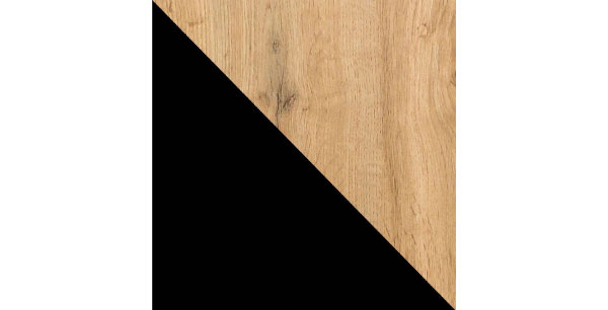 Esstisch schwarz Lamia, 160-240x90cm Wotan Eiche Feldmann-Wohnen