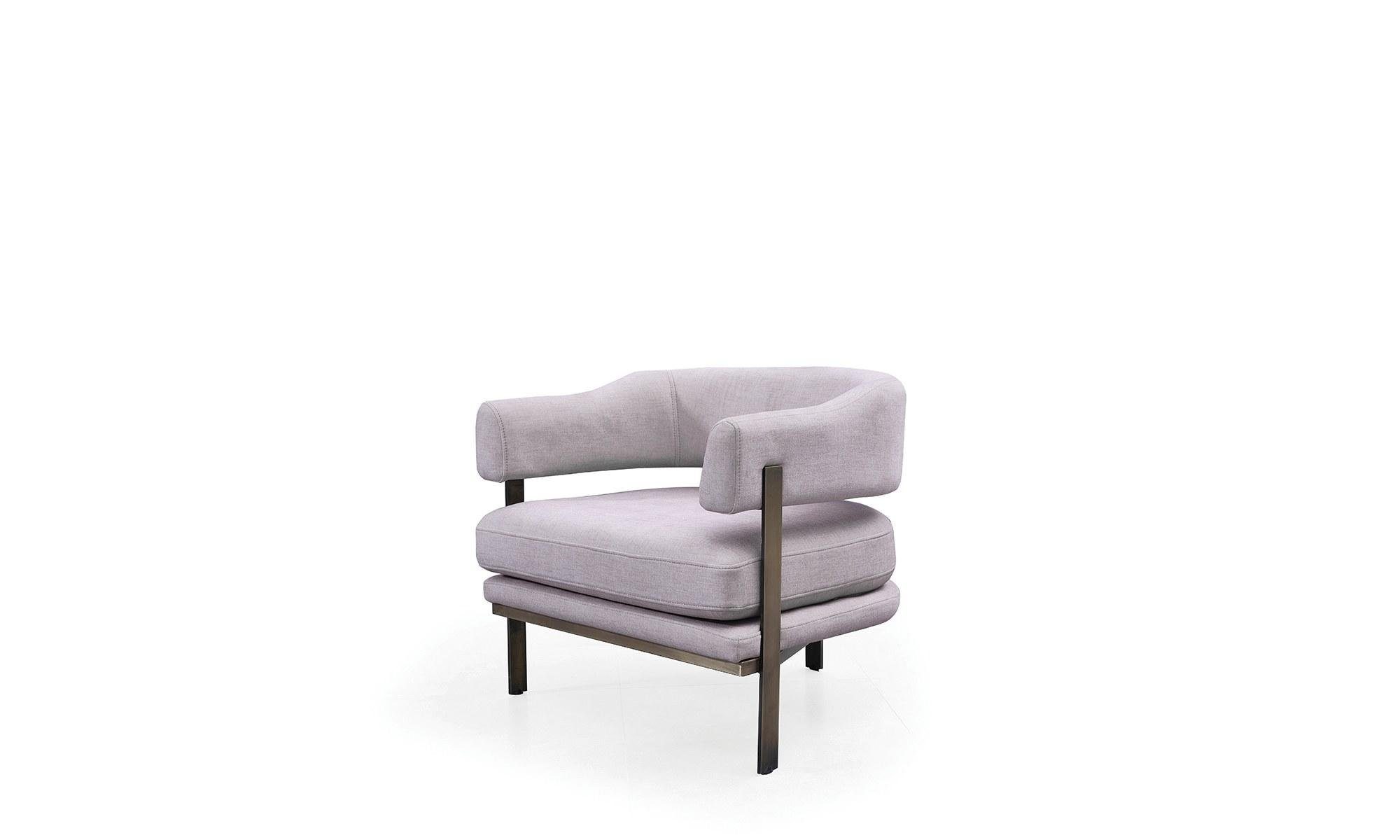 JVmoebel Sessel Modern Sessel Einsitzer Wohnzimmer Grau Polster Sitzer Sitz (1-St., Sessel), Made in Europa