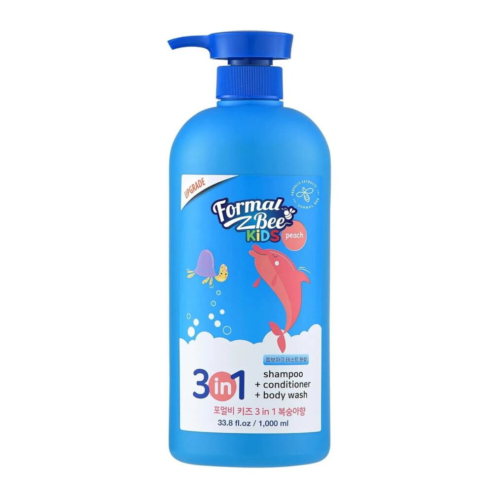 Pepe Jeans Haarpflege-Set Formal Bee, 3in1 Peach, Haarshampoo, Conditioner und Duschgel 3-in-1