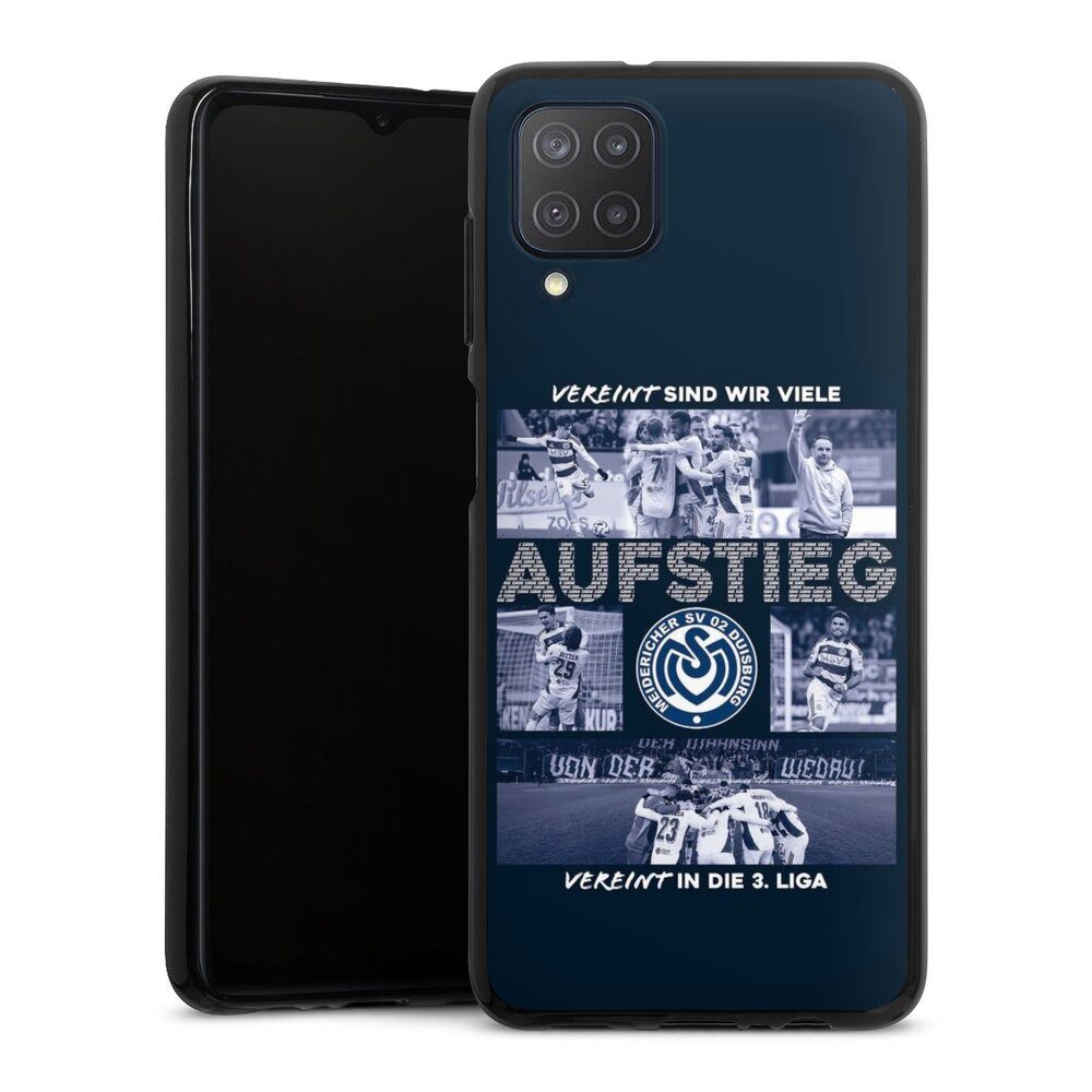 DeinDesign Handyhülle MSV Duisburg Aufstieg Offizielles Lizenzprodukt, Samsung Galaxy M12 Silikon Hülle Bumper Case Handy Schutzhülle