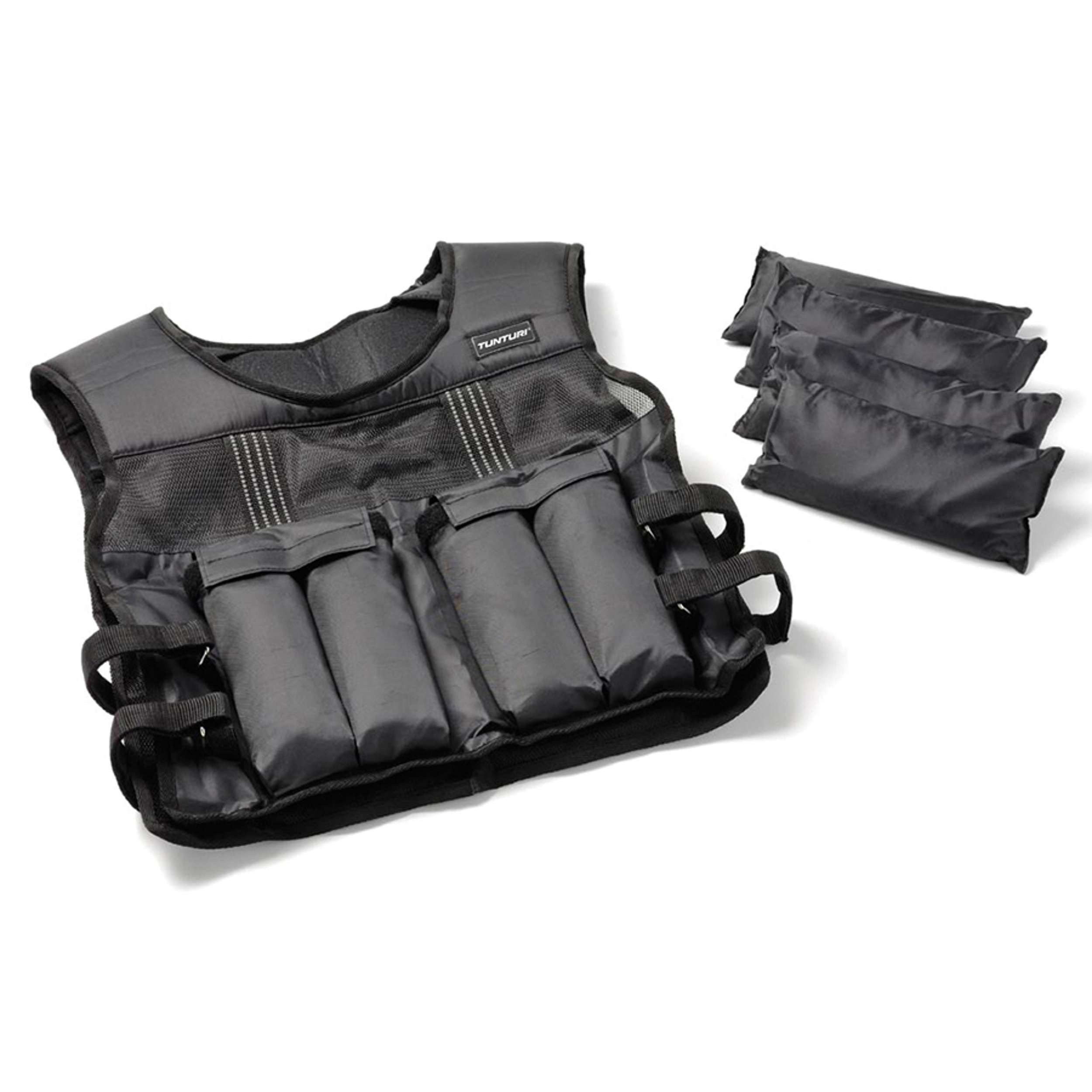 Tunturi Gewichtsweste Gewichtsweste für Sport - 1,88 kg-25kg Gewichte bis zu 15 kg - Unisex
