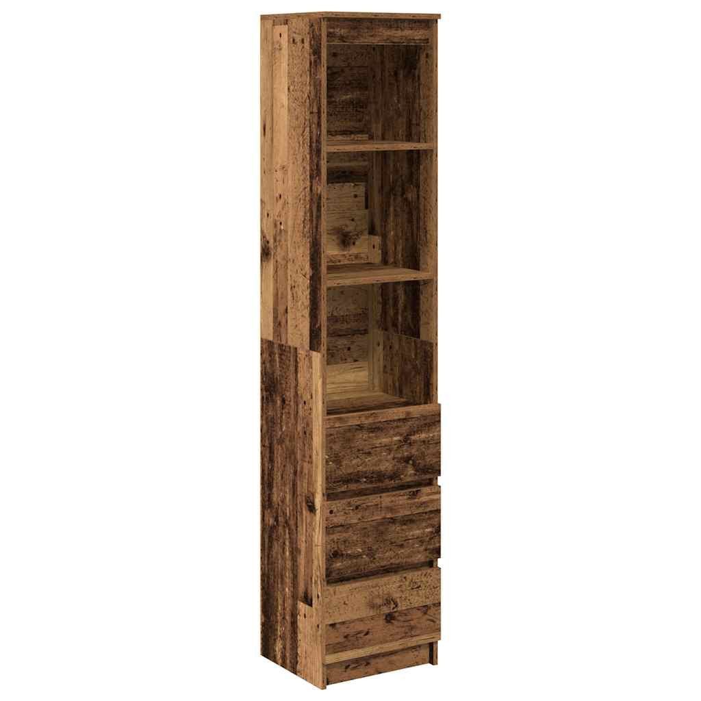 vidaXL Highboard Highboard Altholz-Optik 37,5x35x180 cm Holzwerkstoff (1 St)